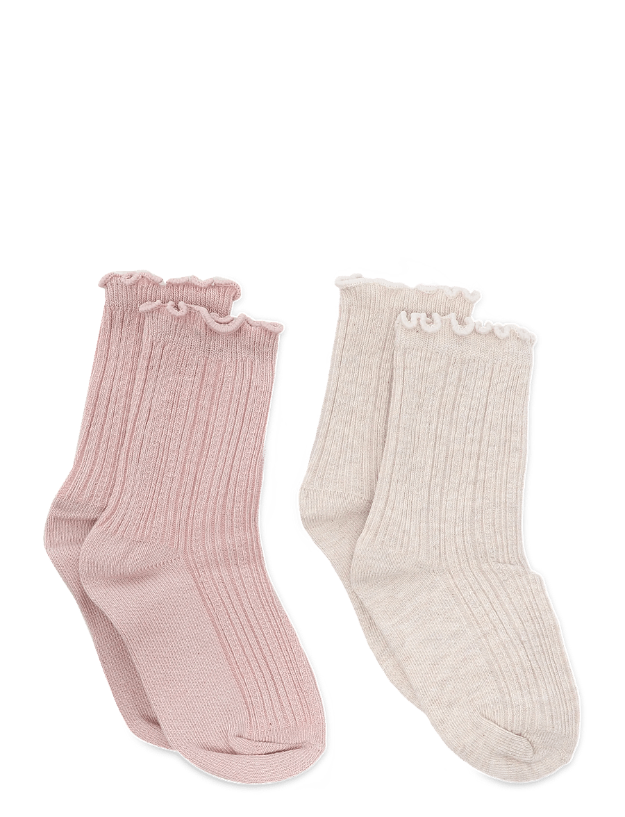 Mango - 2 pack ribbed socks - bebisstrumpor - lt-pastel pink - 1