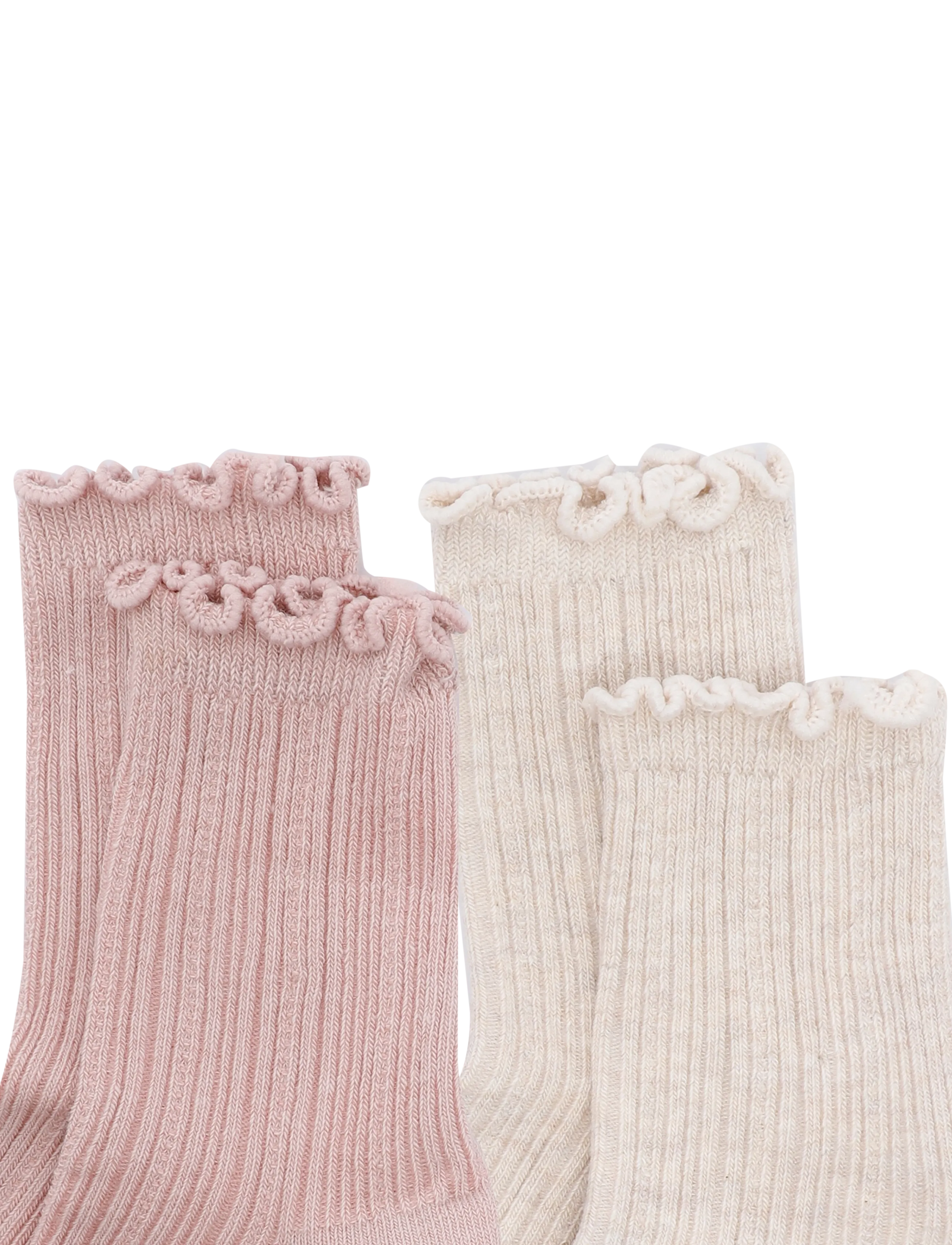 Mango - 2 pack ribbed socks - bebisstrumpor - lt-pastel pink - 2