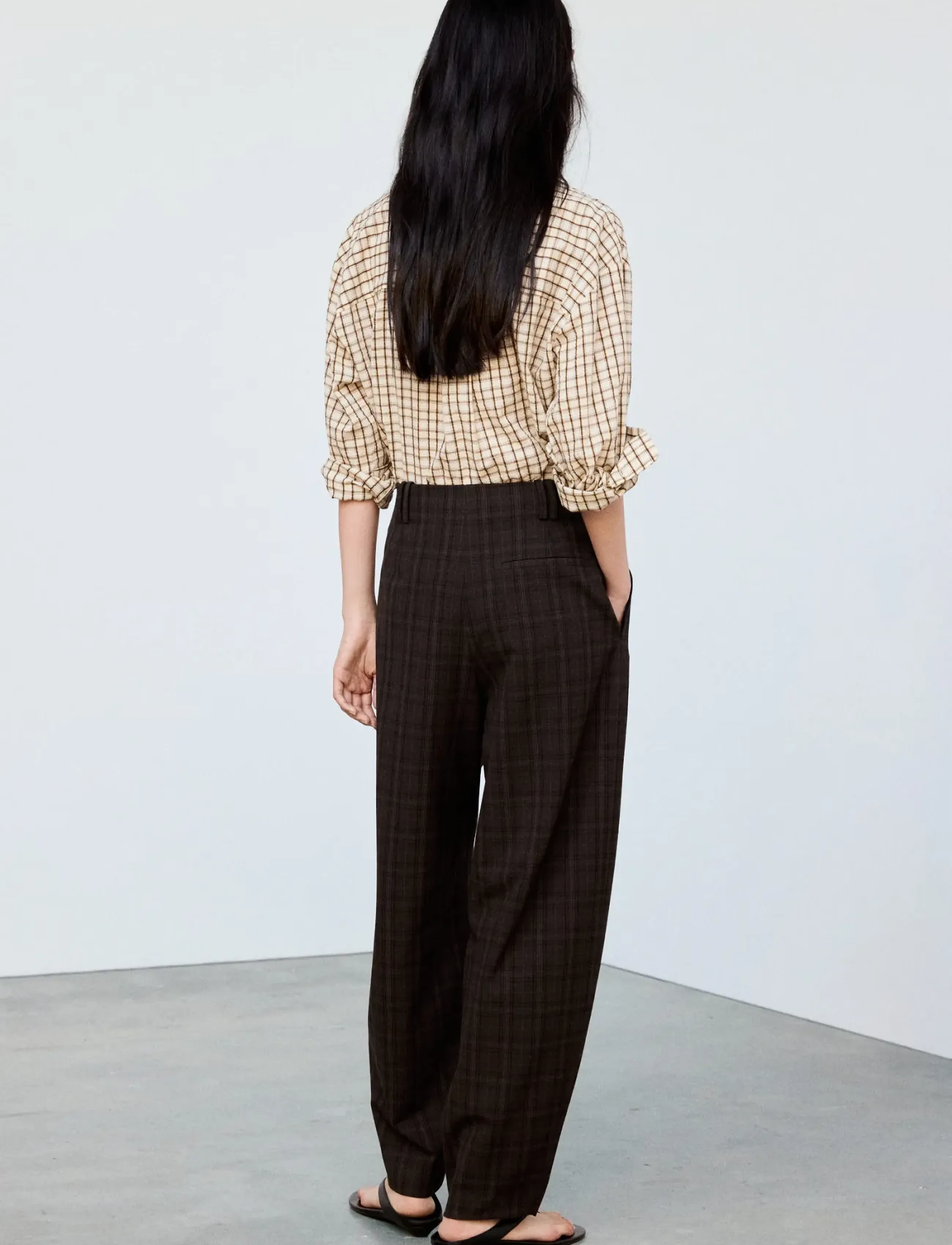 Mango - High-waisted balloon trousers - barrel-bukser - brown - 3