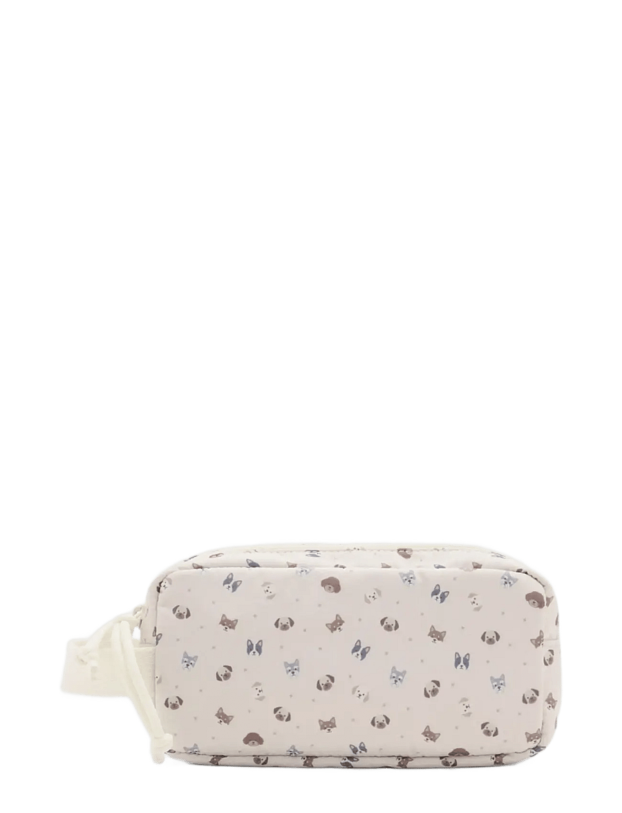 Mango - Dog print pouch - totes & små tasker - light beige - 0