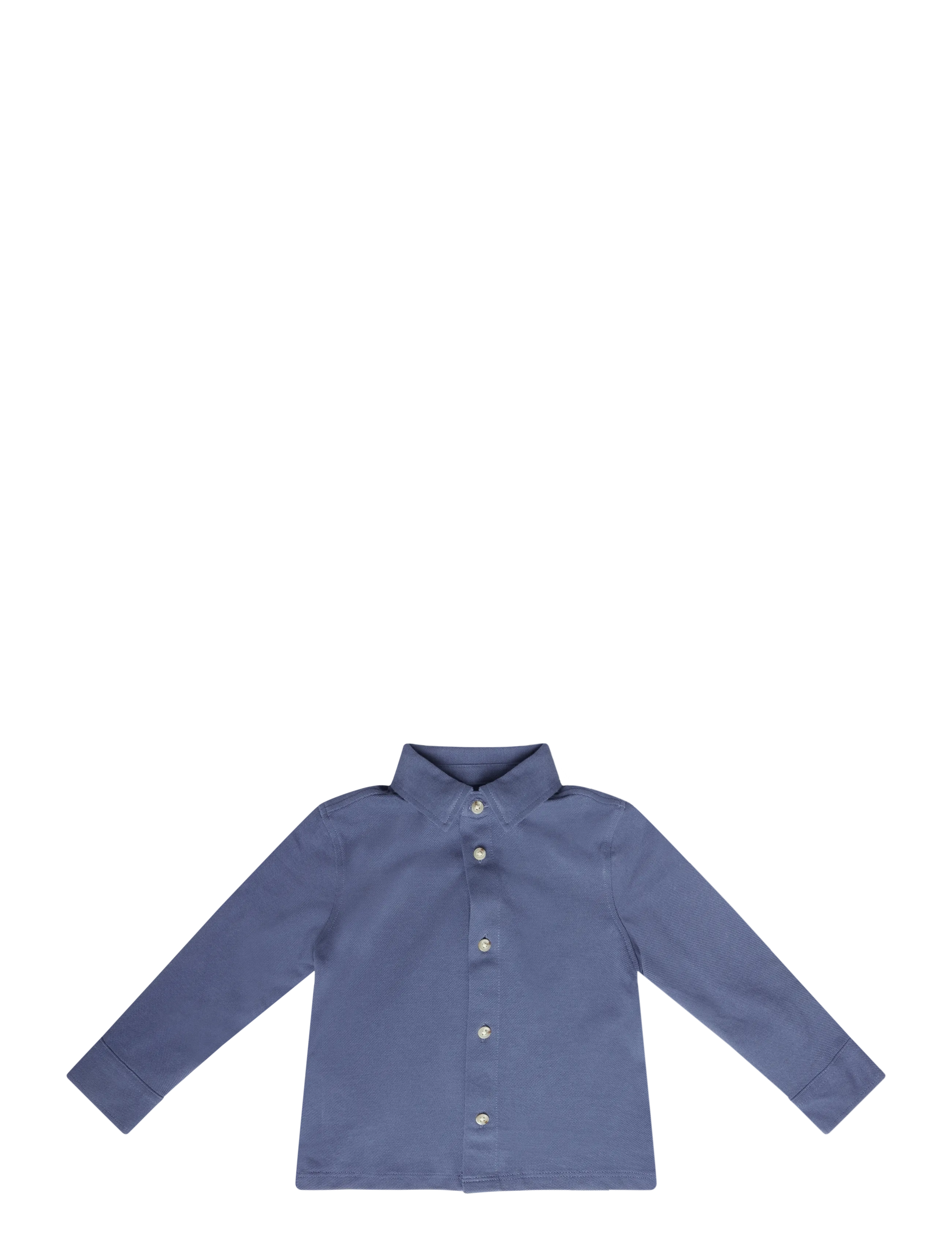 Mango Cotton piqué shirt - Tøj - MEDIUM BLUE / blue