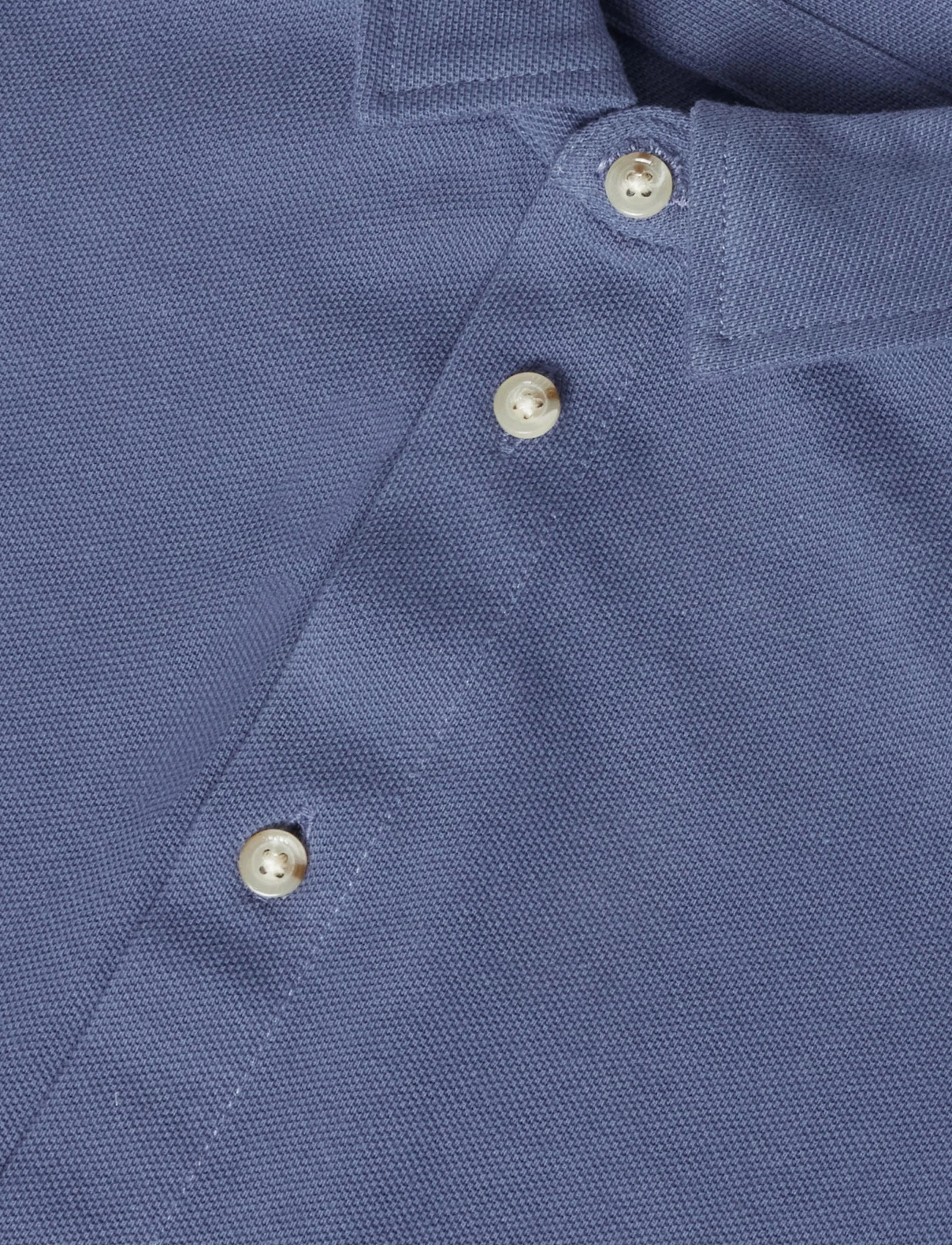 Mango - Cotton piqué shirt - langærmede skjorter - medium blue - 3
