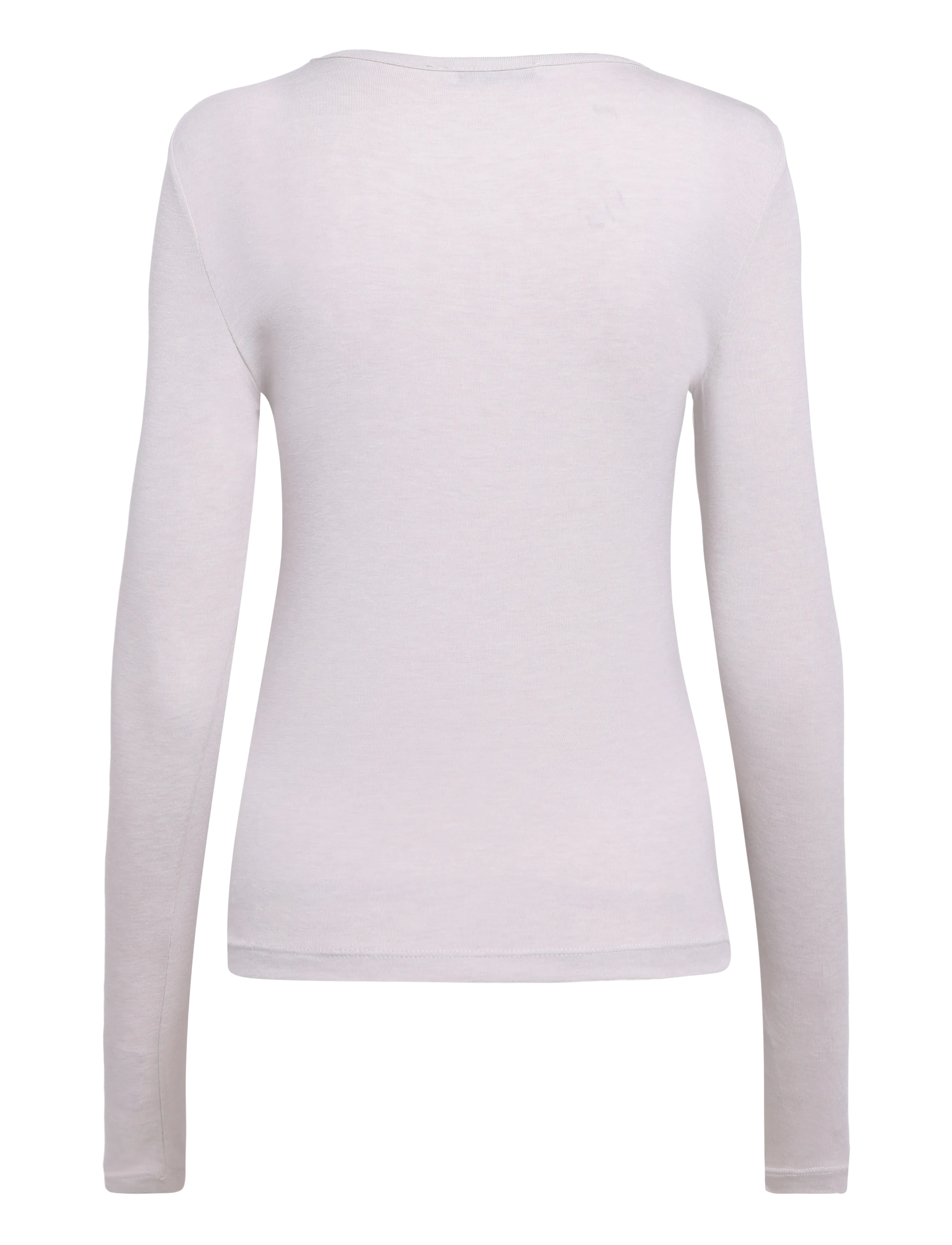 Mango - Long-sleeved fitted t-shirt - langærmede toppe - light beige - 2