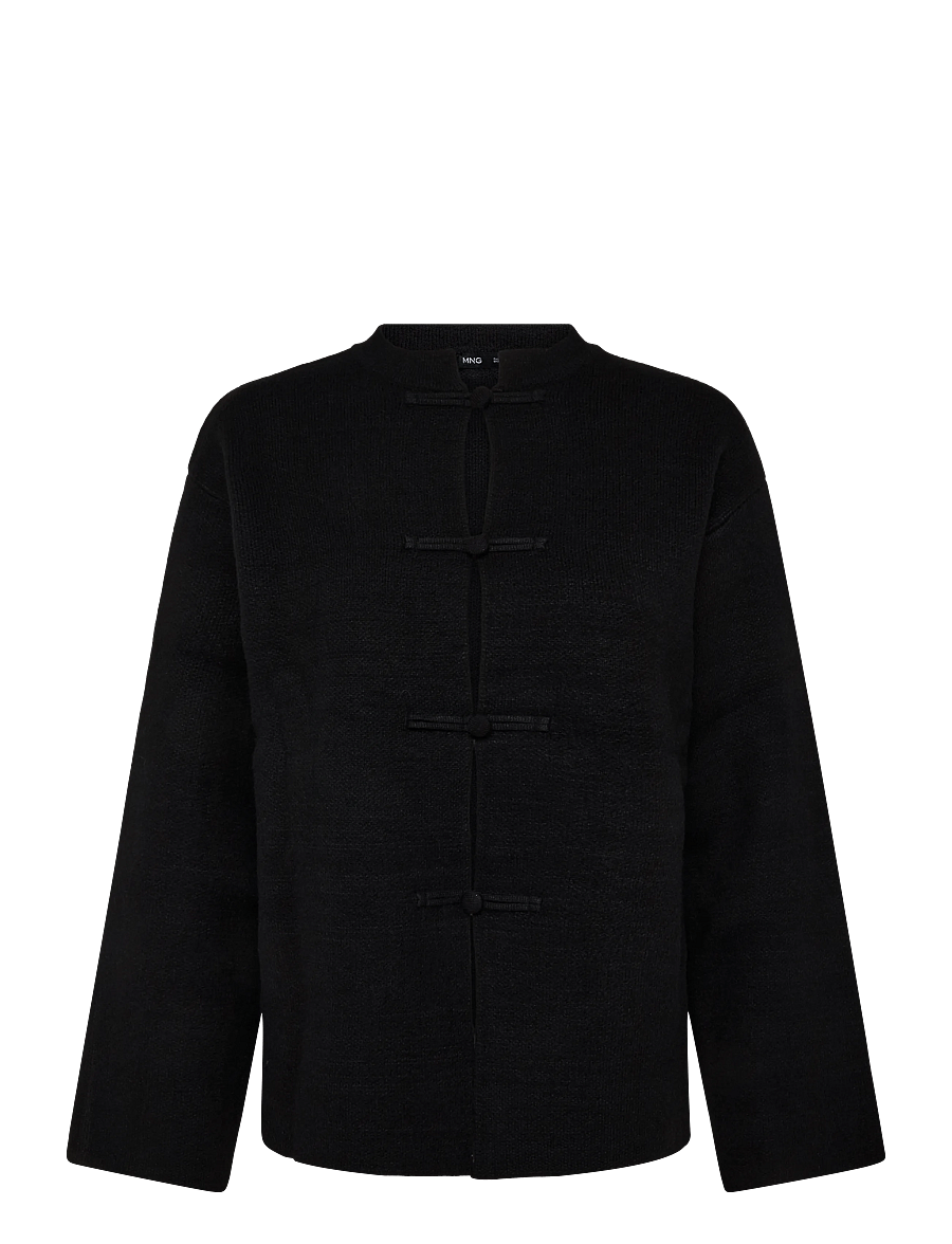 Mango - Straight jacket with frogging fastenings - lette jakker - black - 0