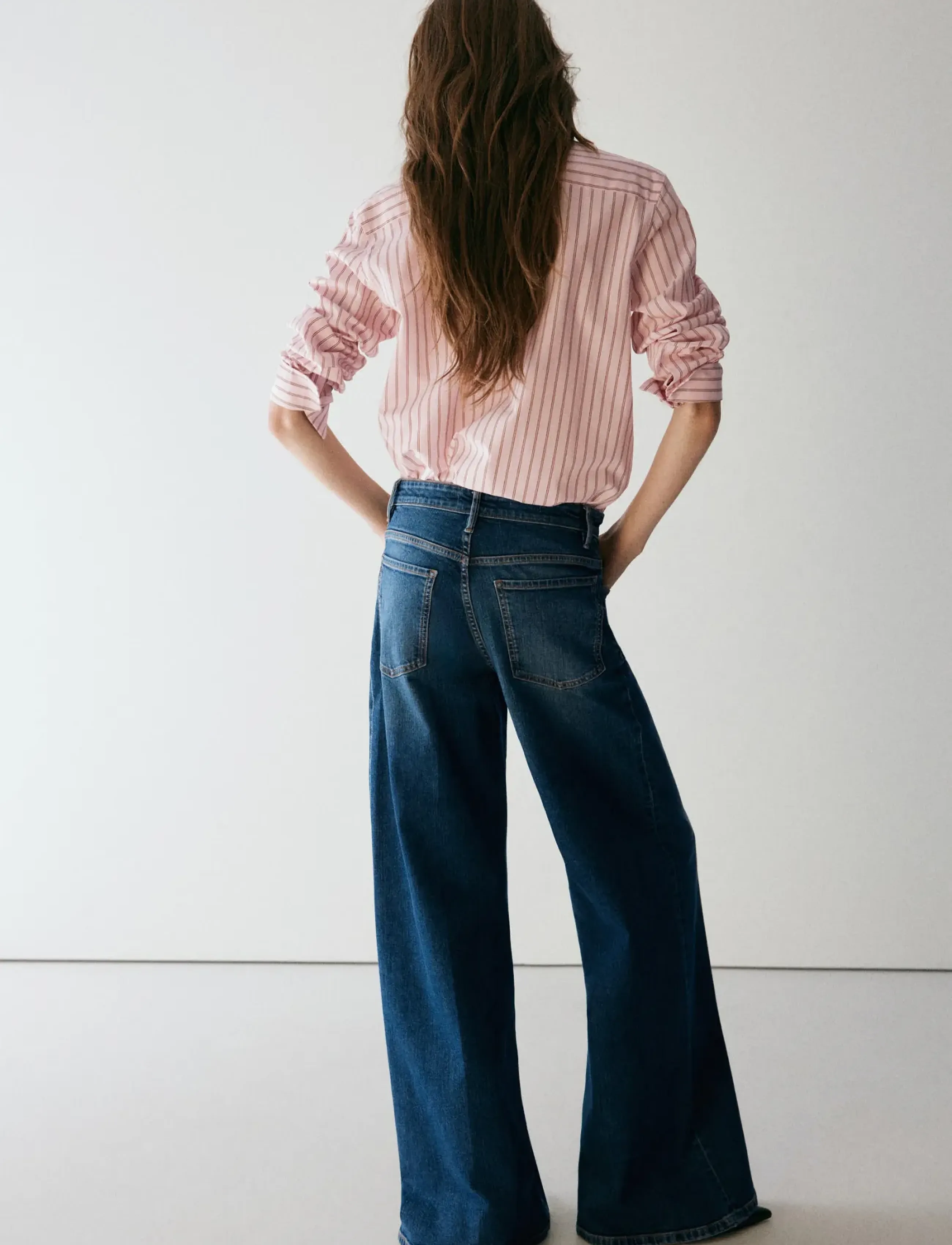 Mango - Cotton and lyocell blend straight shirt - långärmade skjortor - pink - 3