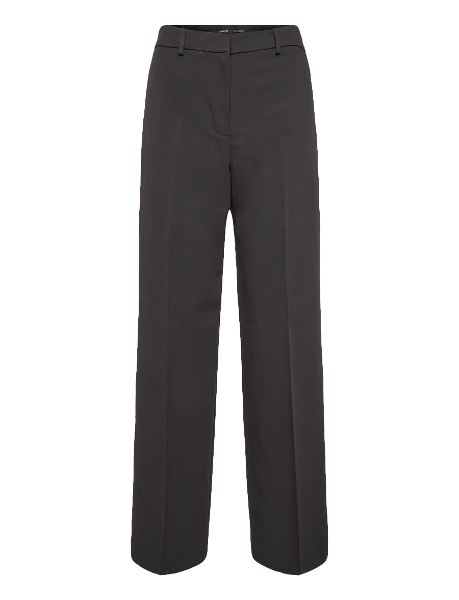 Mango - Straight suit trousers - habitbukser - black - 0