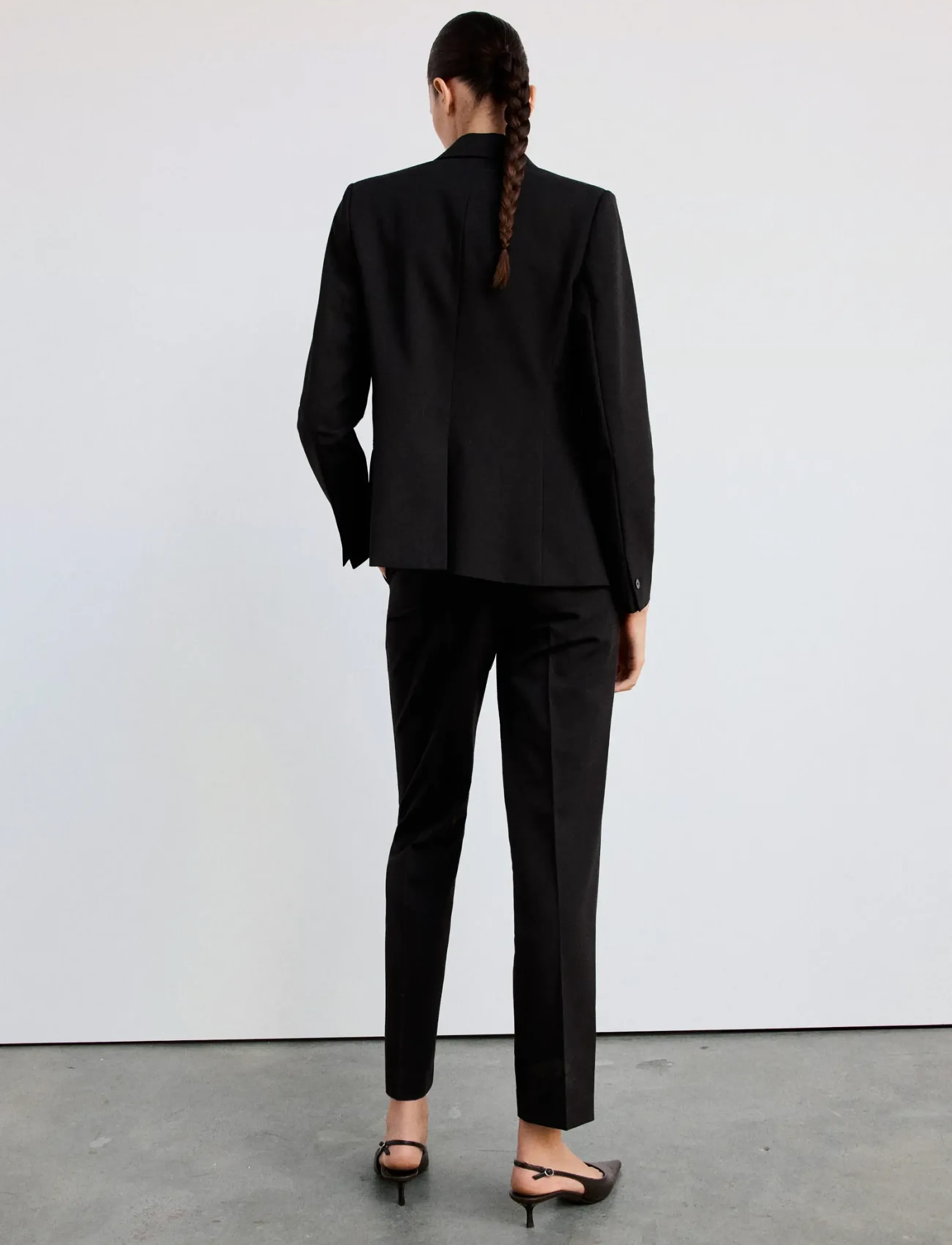 Mango - Straight suit trousers - kostymbyxor - black - 3