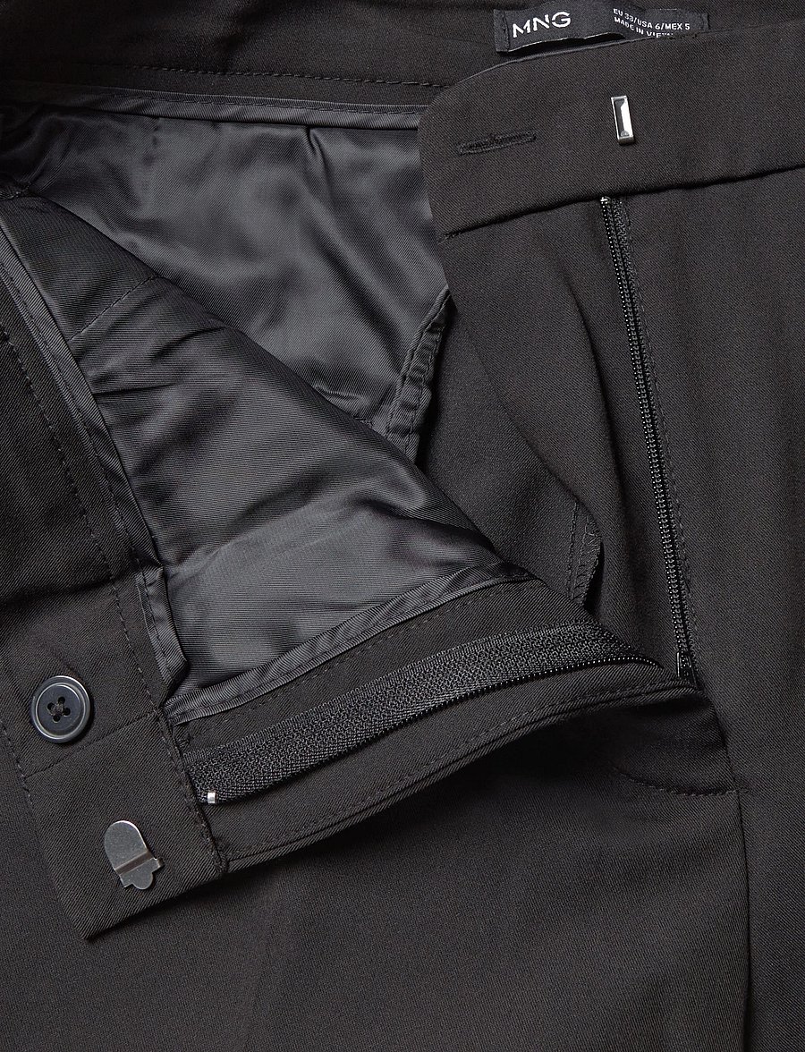 Mango - Straight suit trousers - habitbukser - black - 3