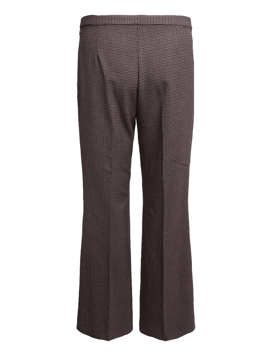 Mango - Houndstooth suit trousers - flare bukser - dark brown - 1