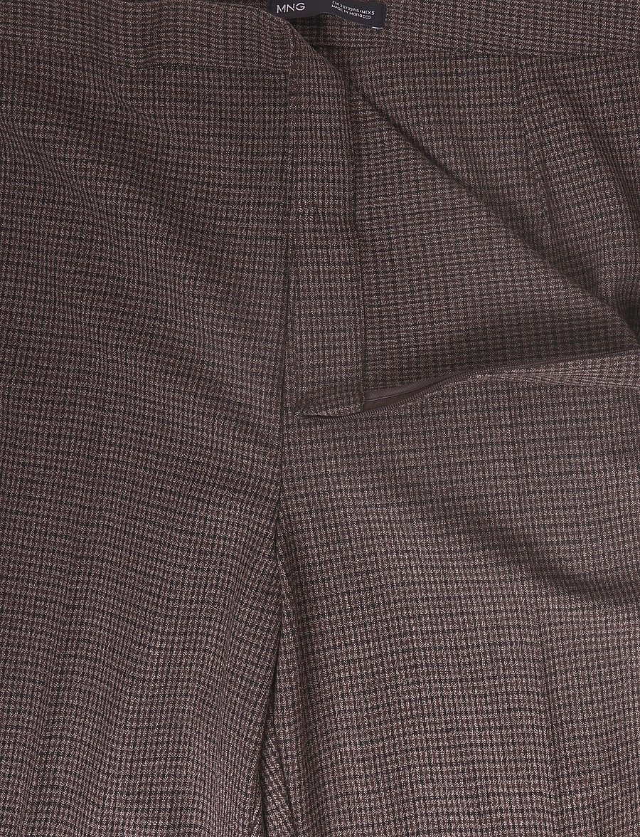 Mango - Houndstooth suit trousers - flare bukser - dark brown - 3