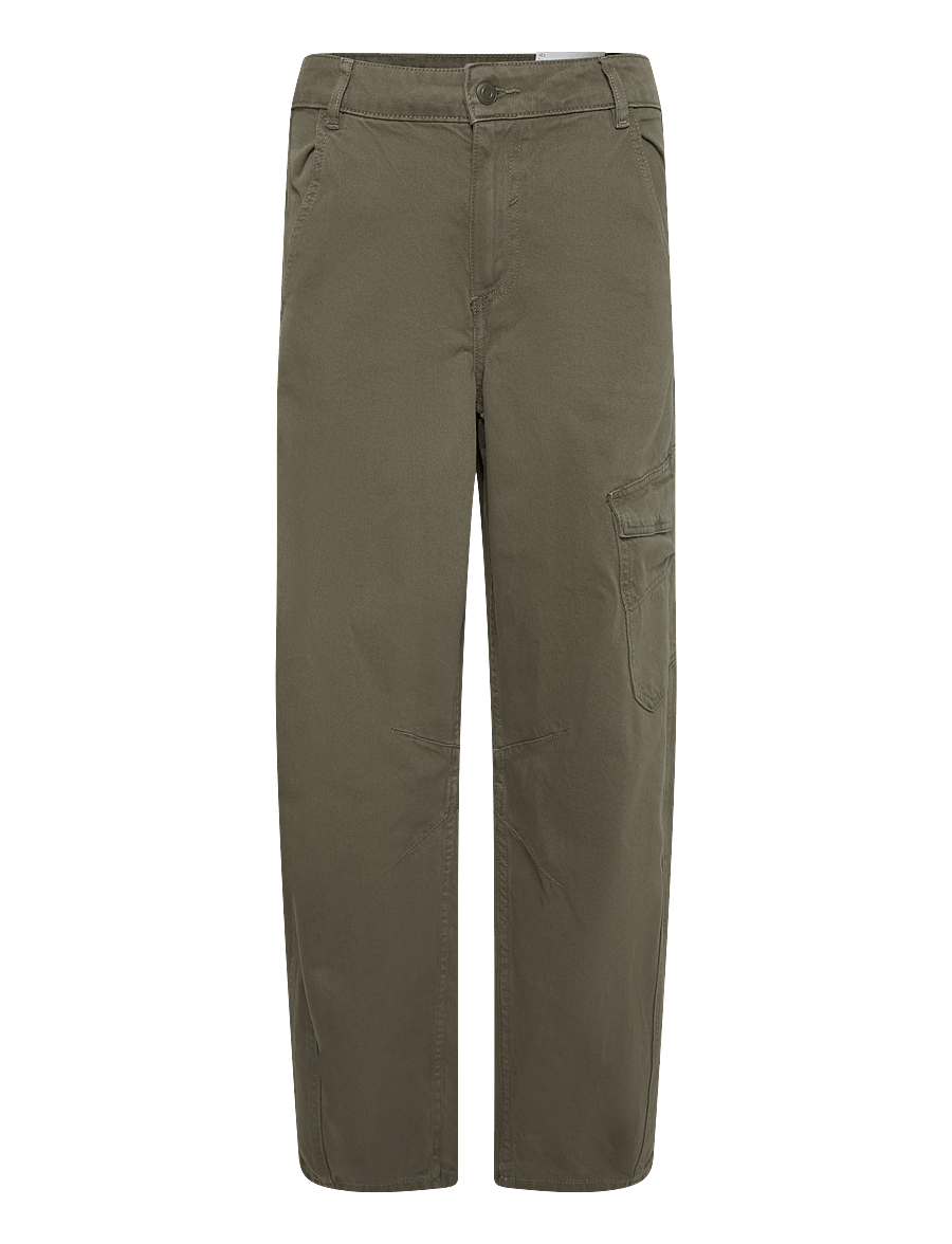 Mango - Mid-rise cargo jeans - cargobukser - beige - khaki - 0