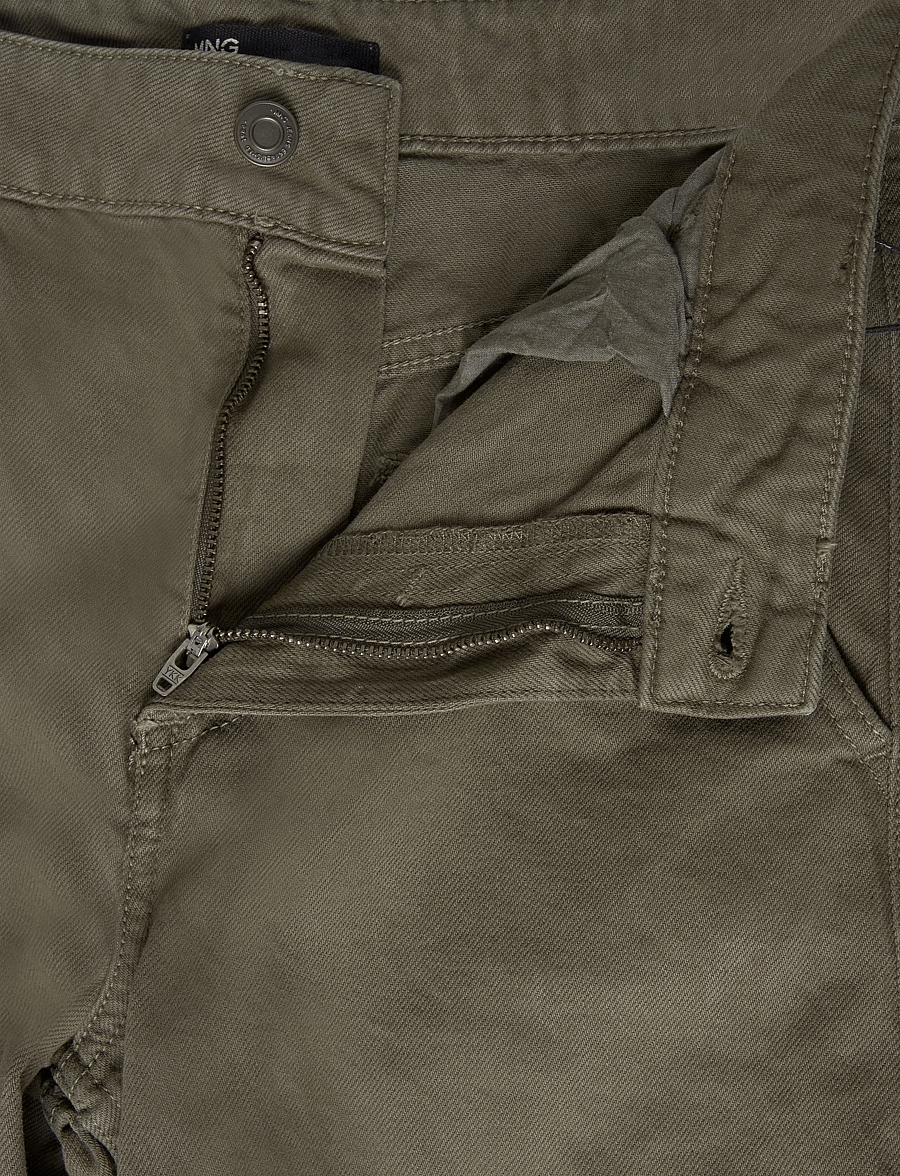 Mango - Mid-rise cargo jeans - cargobukser - beige - khaki - 3
