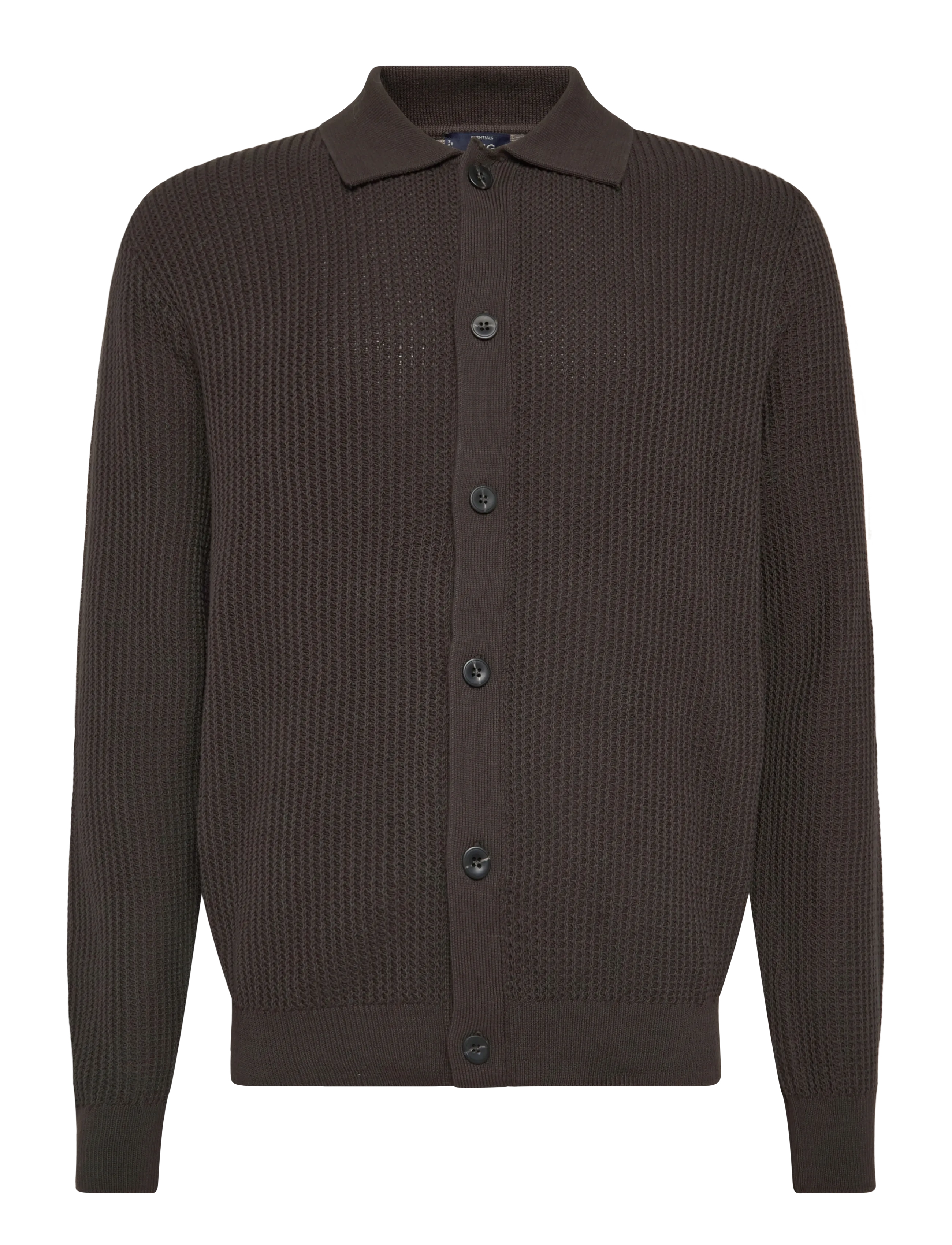 Mango Ribbed knitted cardigan - Koftor - DARK BROWN / brown