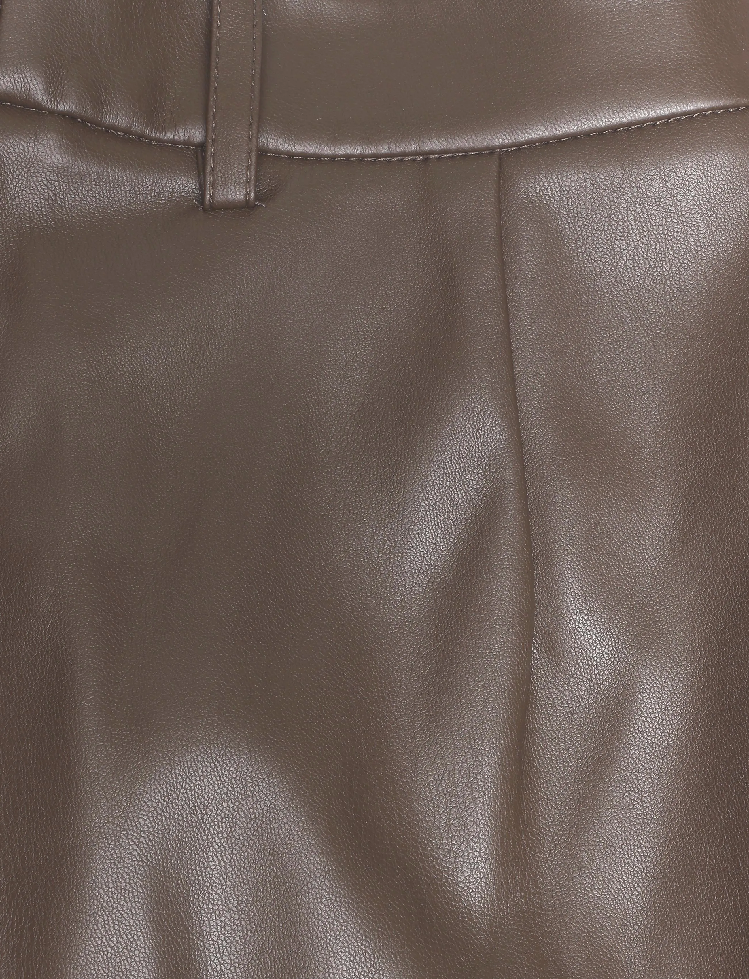 Mango - Wide leg faux-leather trousers - bukser med brede ben - medium brown - 5