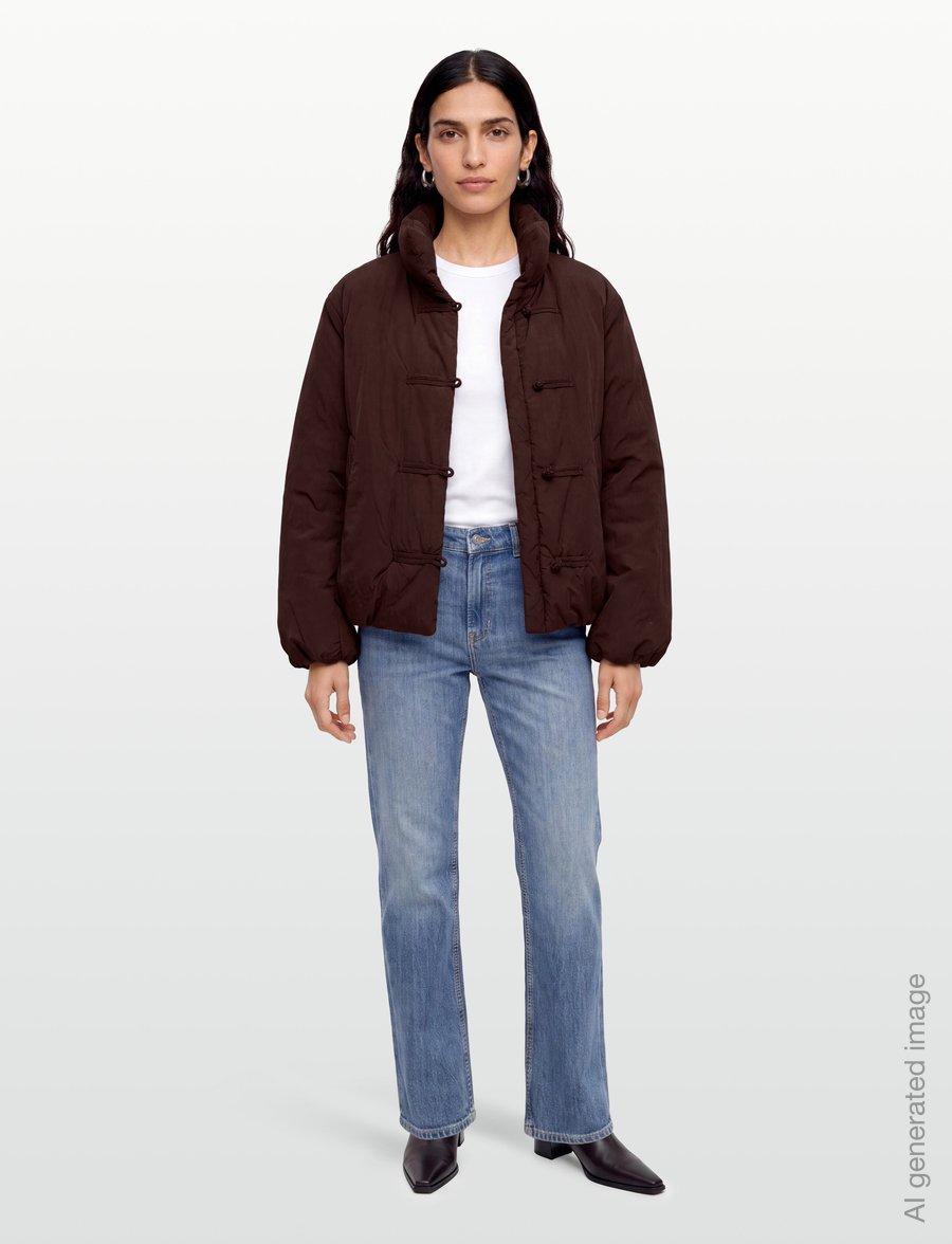 Mango - Padded anorak with toggle fastenings - vinterjakker - dark brown - 0