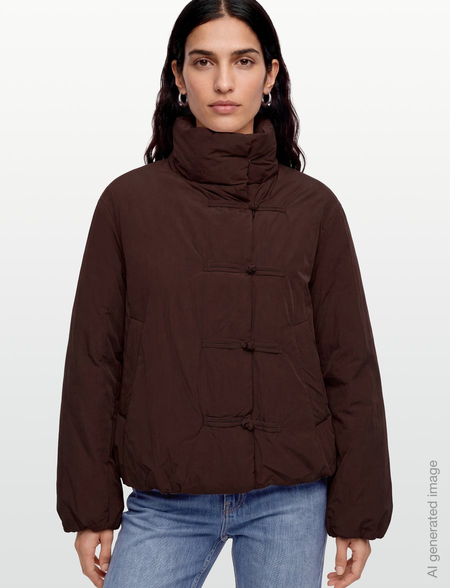 Mango - Padded anorak with toggle fastenings - vinterjakker - dark brown - 3