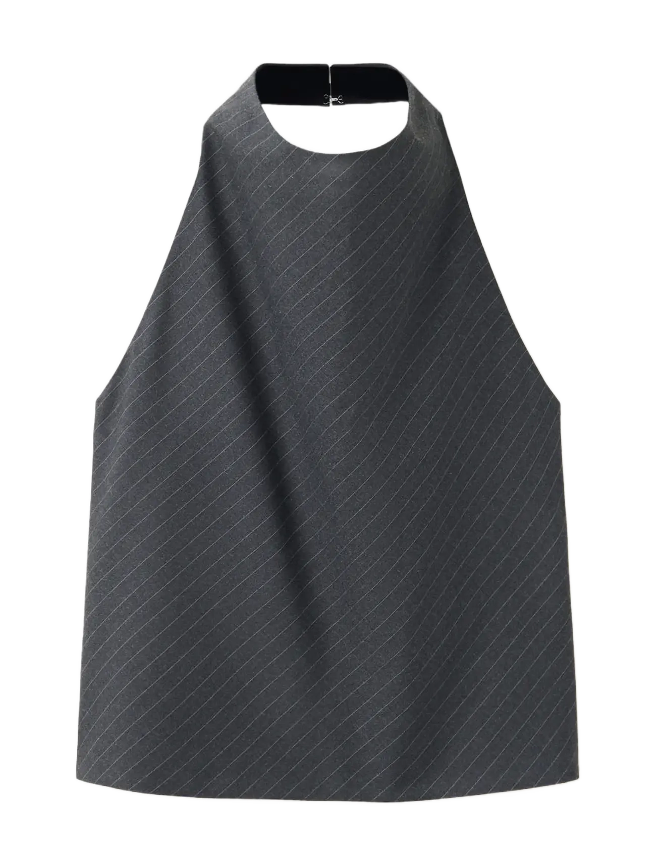 Mango Pinstripe halter top - T-shirts & Toppar - GREY / grey
