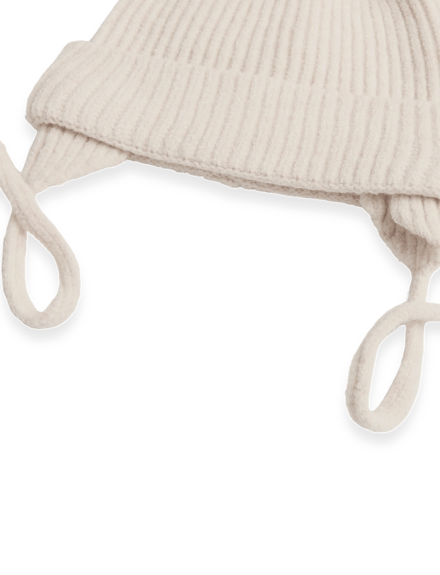 Mango - Pom pom cable-knit beanie - vintermössor - lt pastel brown - 2