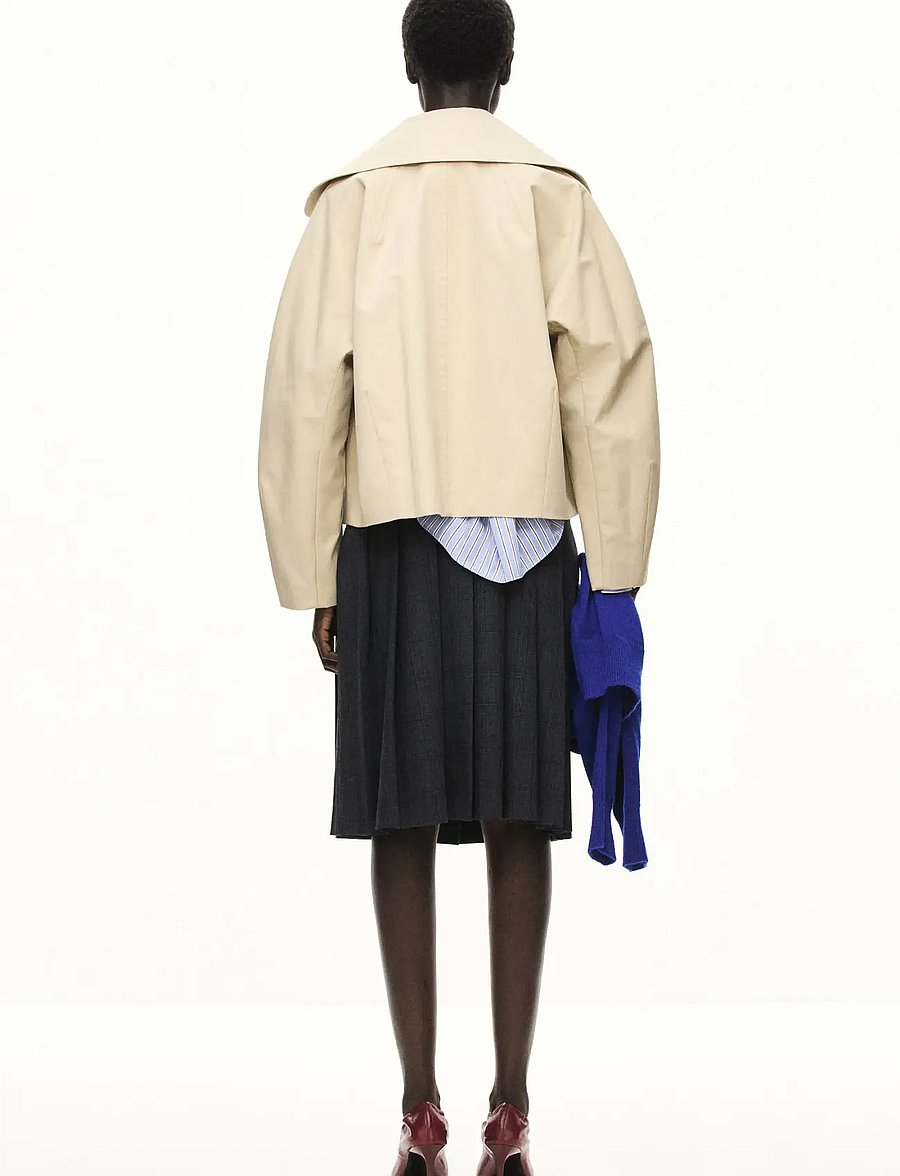 Mango - Pleated check skirt - plisserade kjolar - grey - 2