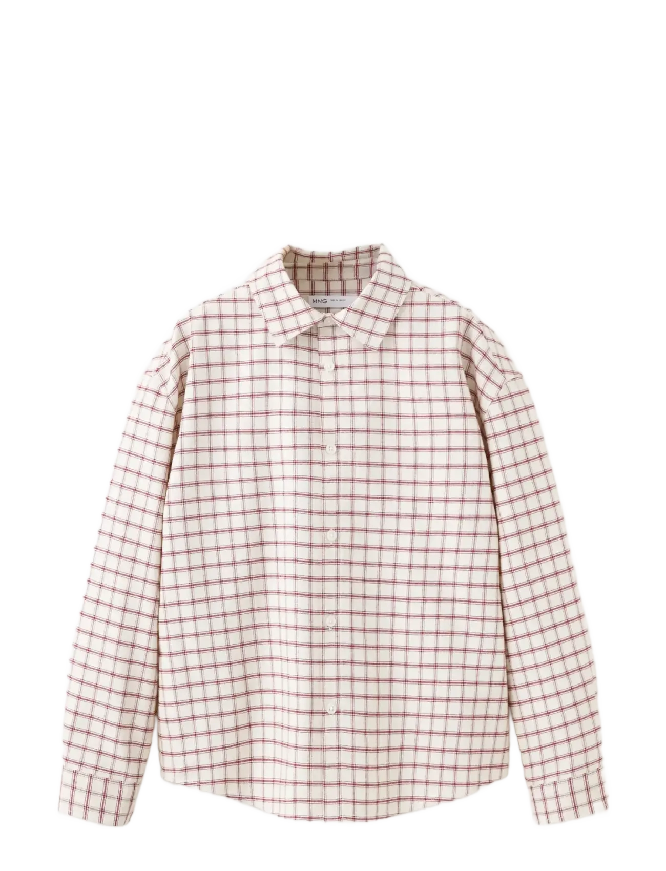 Mango - Checked flannel shirt - light beige - 1