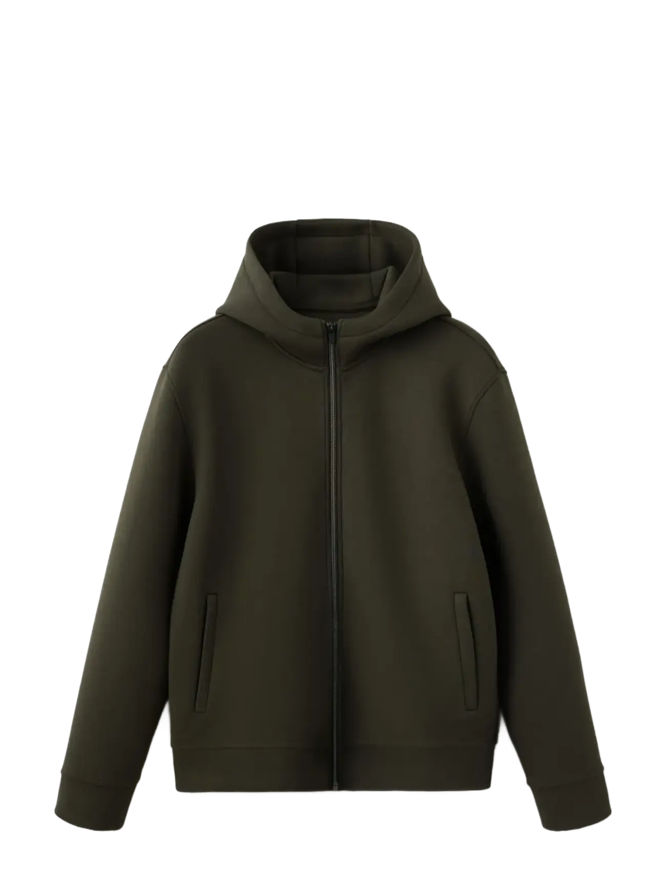 Mango - Thermolite® neoprene-effect sweatshirt - efterårsjakker - beige - khaki - 1