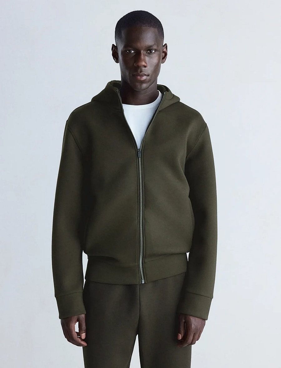 Mango - Thermolite® neoprene-effect sweatshirt - efterårsjakker - beige - khaki - 0