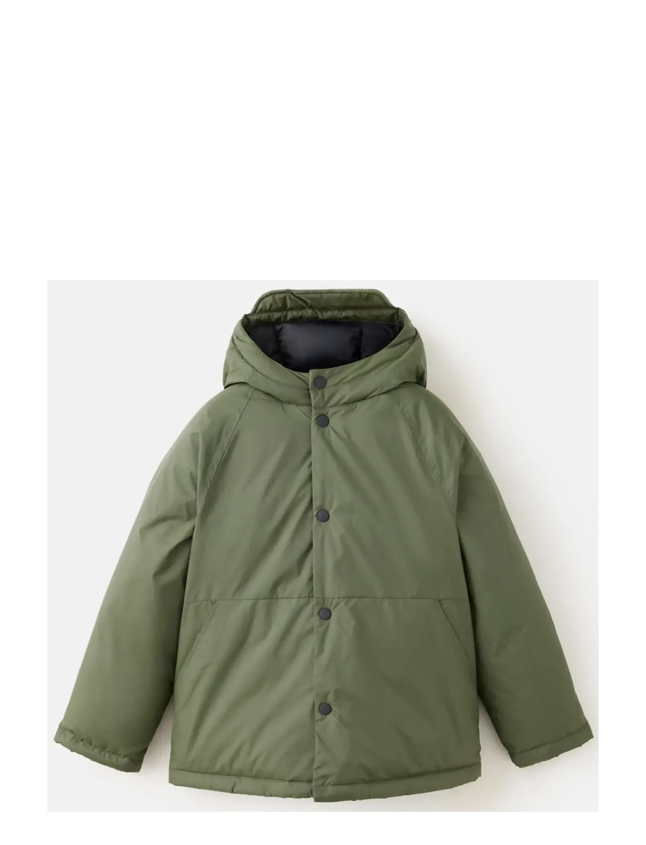 Mango Padded jacket with hood - Dunjakker - BEIGE - KHAKI / khaki/green