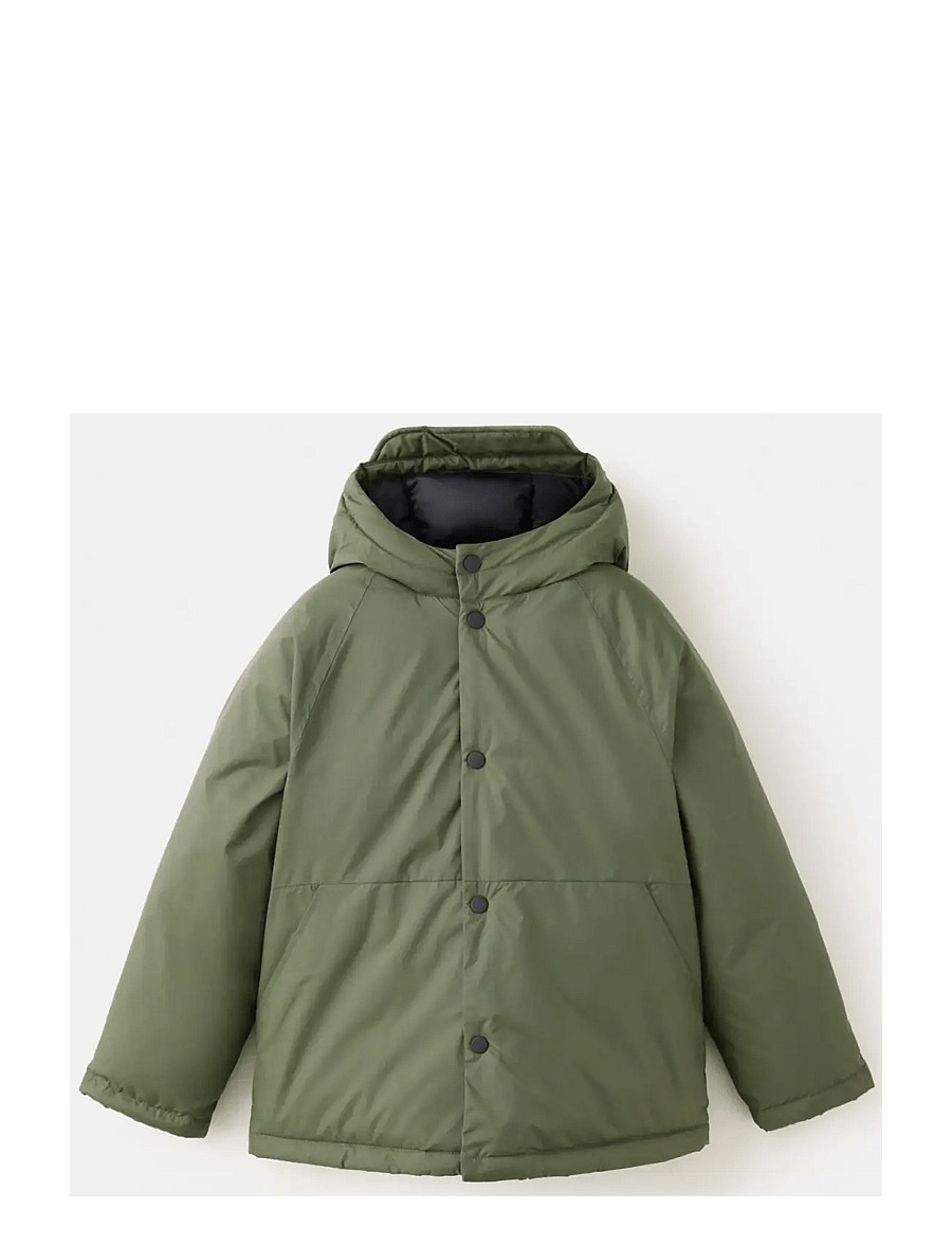 Mango - Padded jacket with hood - anorakker - beige - khaki - 0