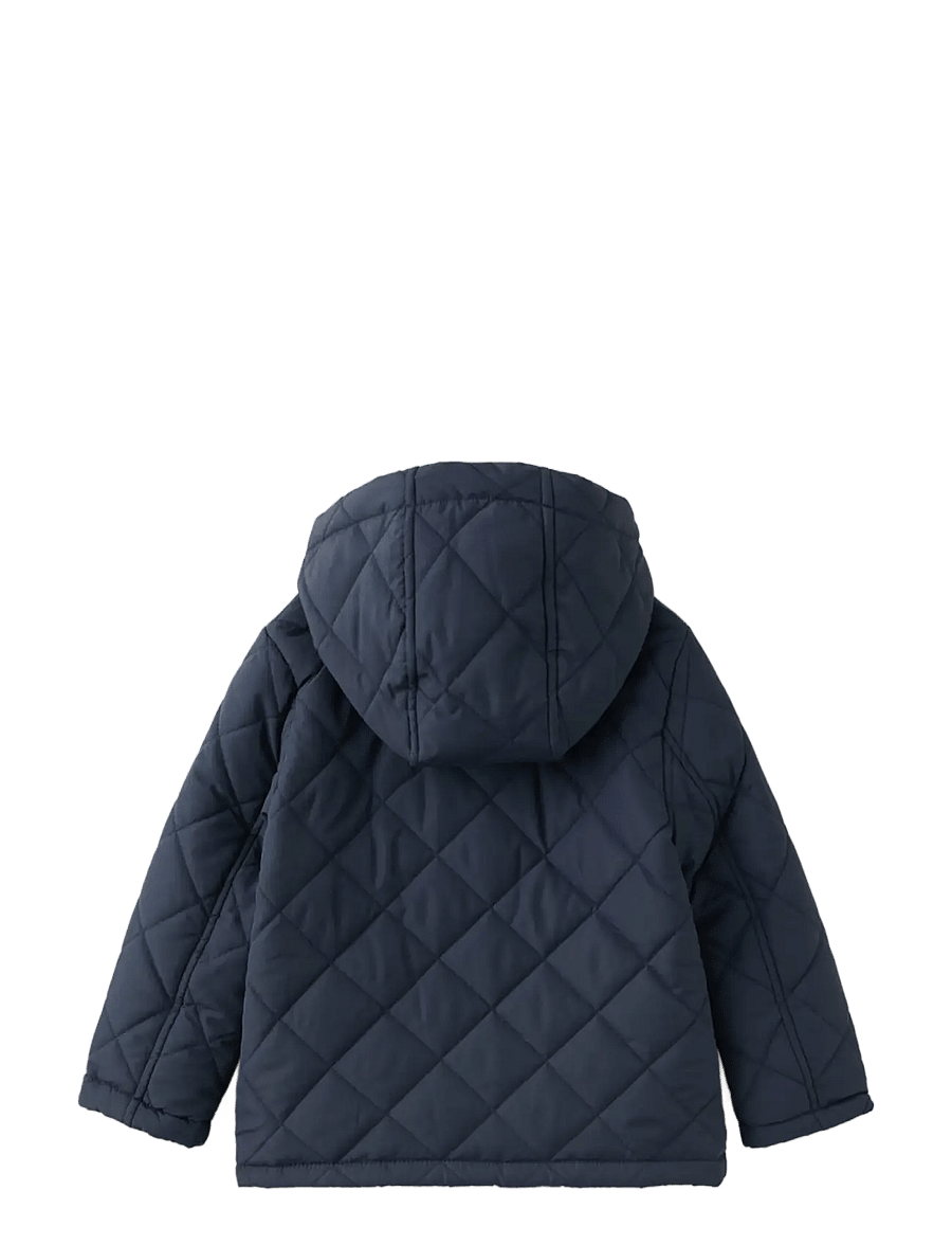 Mango - Quilted jacket with corduroy collar - quiltade jackor - navy - 1