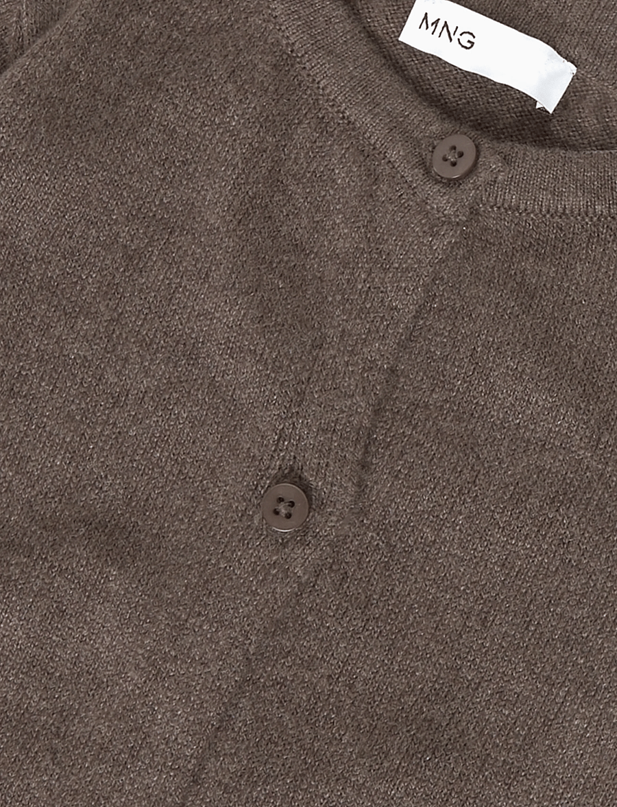 Mango - Single-knit button-up jumpsuit - buksedragter - dark brown - 2