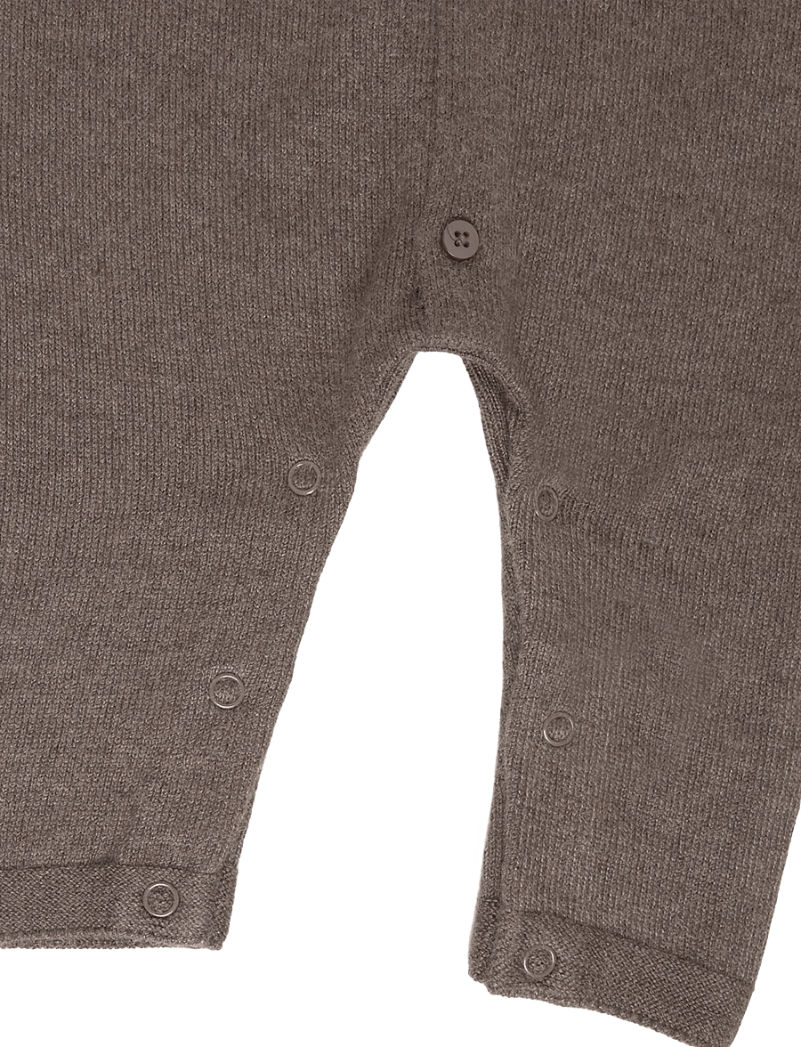 Mango - Single-knit button-up jumpsuit - buksedragter - dark brown - 3