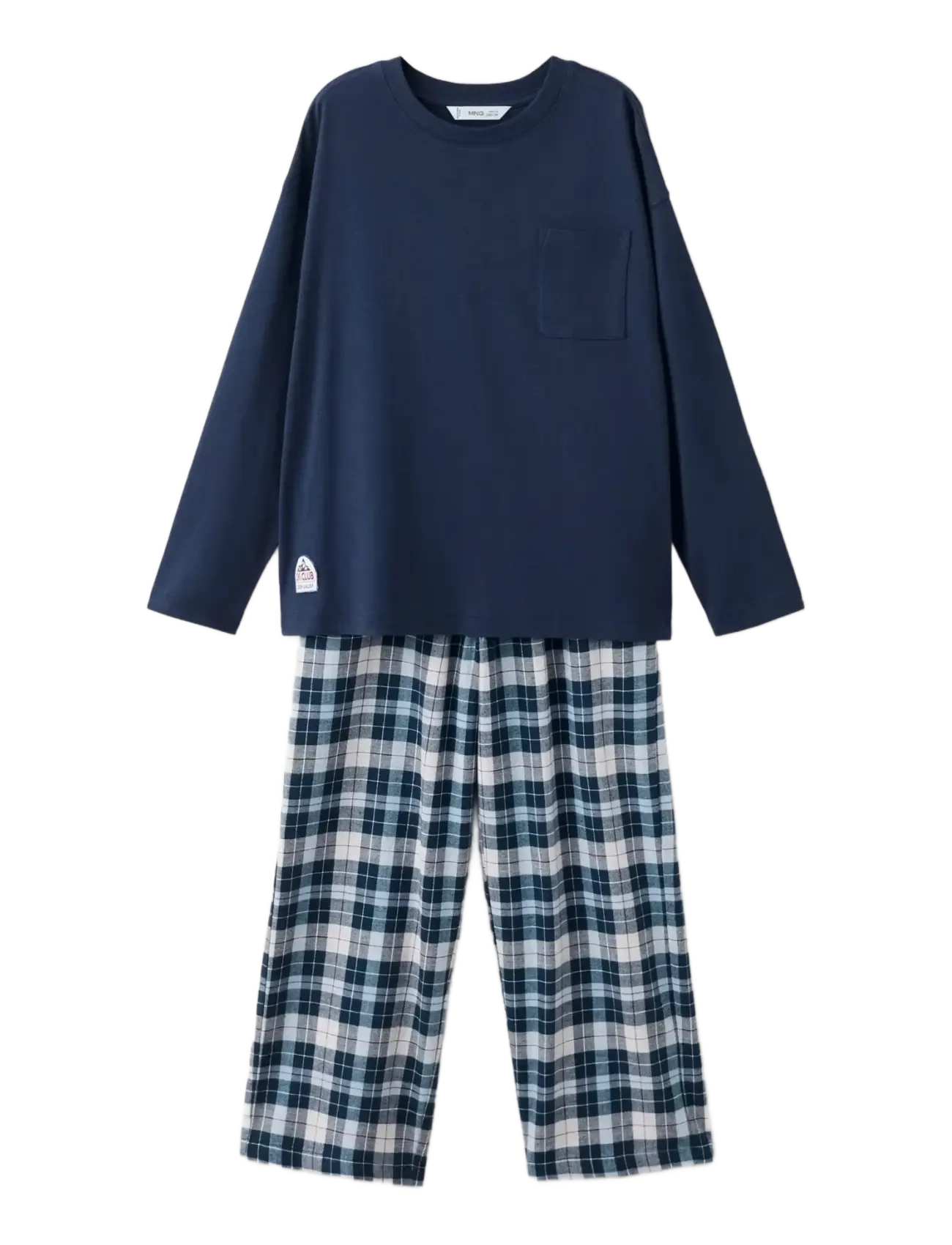 Mango Full checked flannel pyjamas - Pyjamas - NAVY / navy