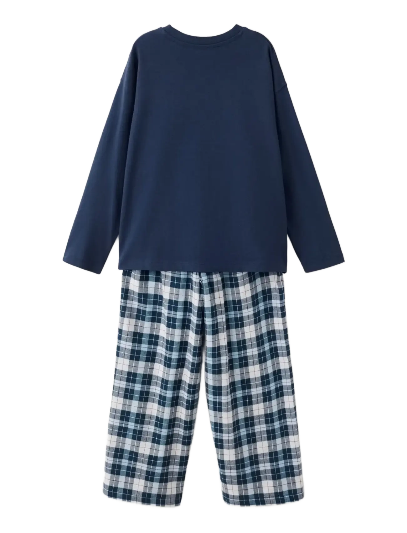 Mango - Full checked flannel pyjamas - navy - 1