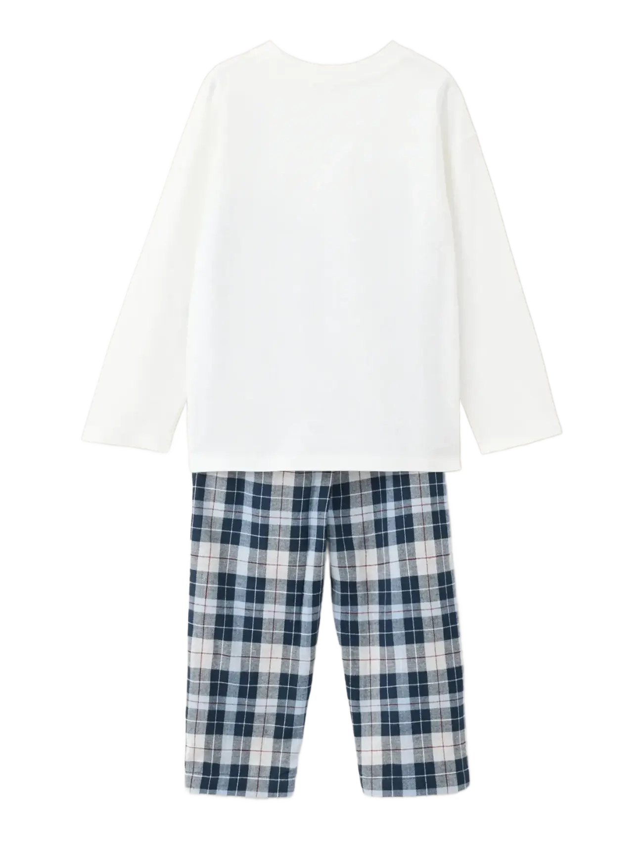 Mango - Full checked flannel pyjamas - dark blue - 1