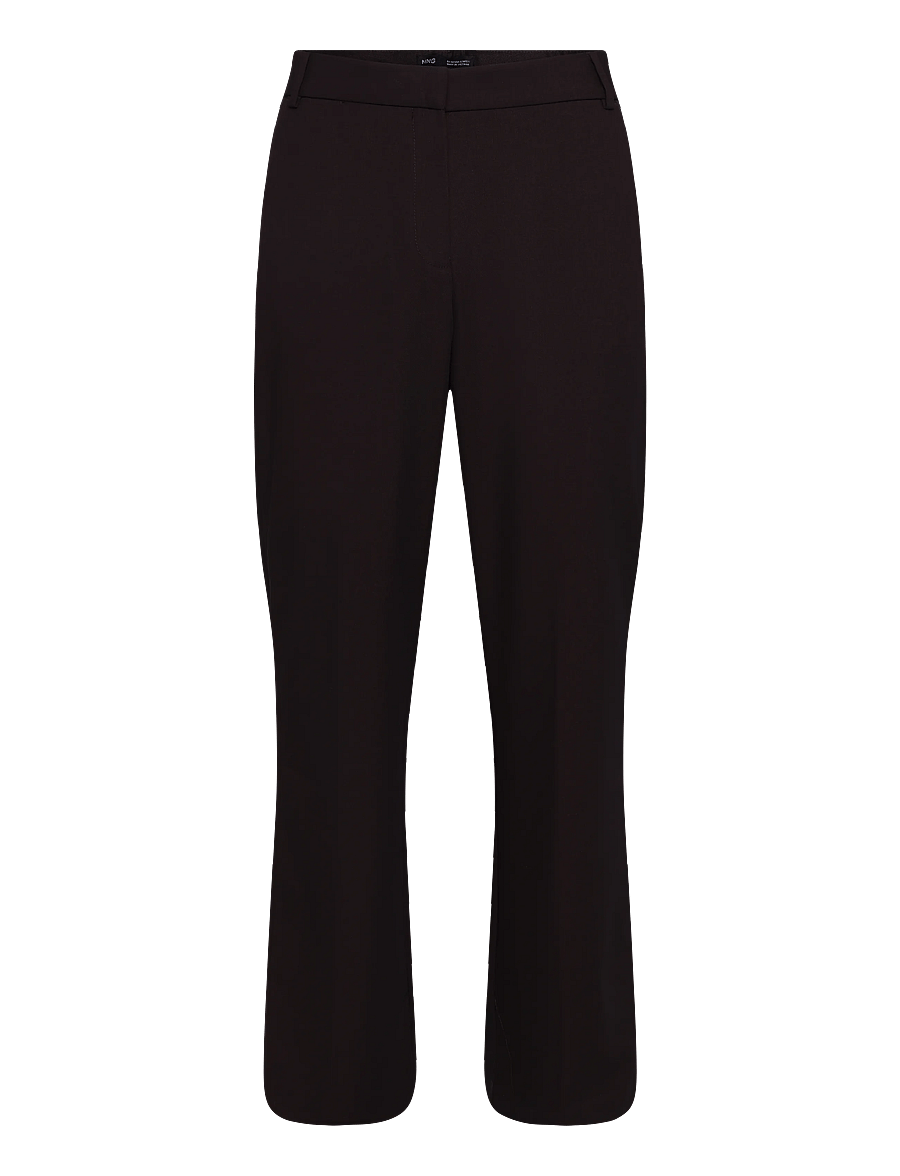 Mango - Straight mid-rise trousers - bukser med lige ben - dark brown - 0