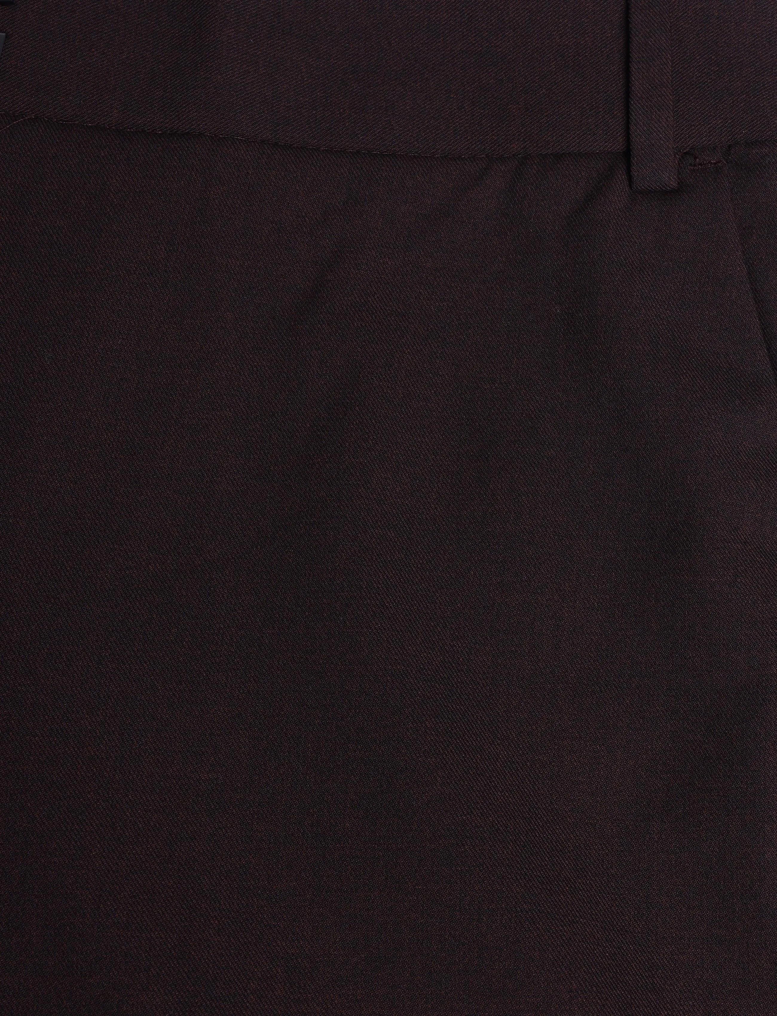 Mango - Straight mid-rise trousers - dark brown - 2