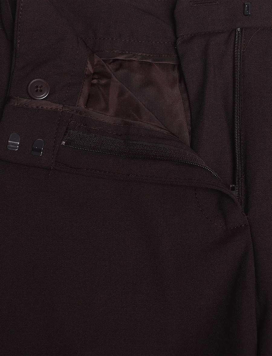 Mango - Straight mid-rise trousers - bukser med lige ben - dark brown - 3