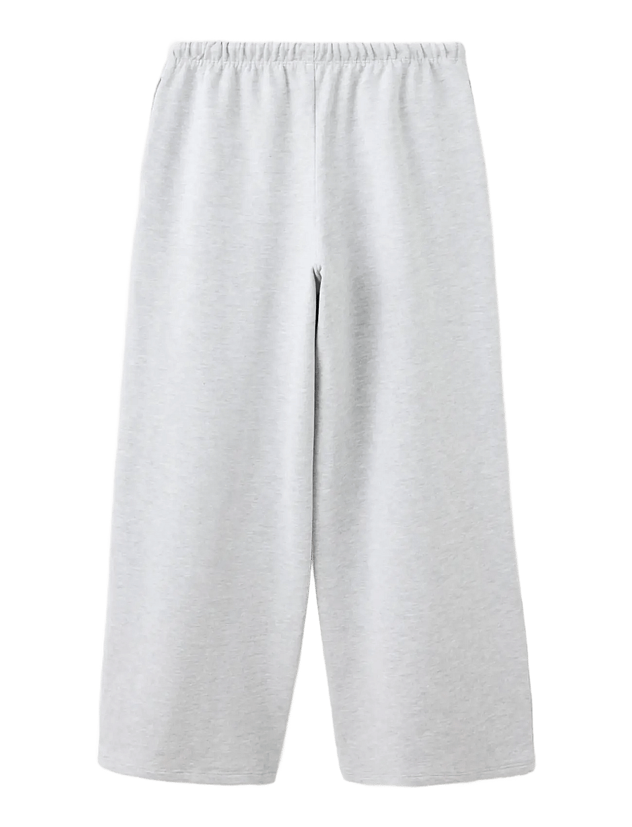 Mango - Cotton palazzo joggers - mjukisbyxor - lt pastel grey - 1