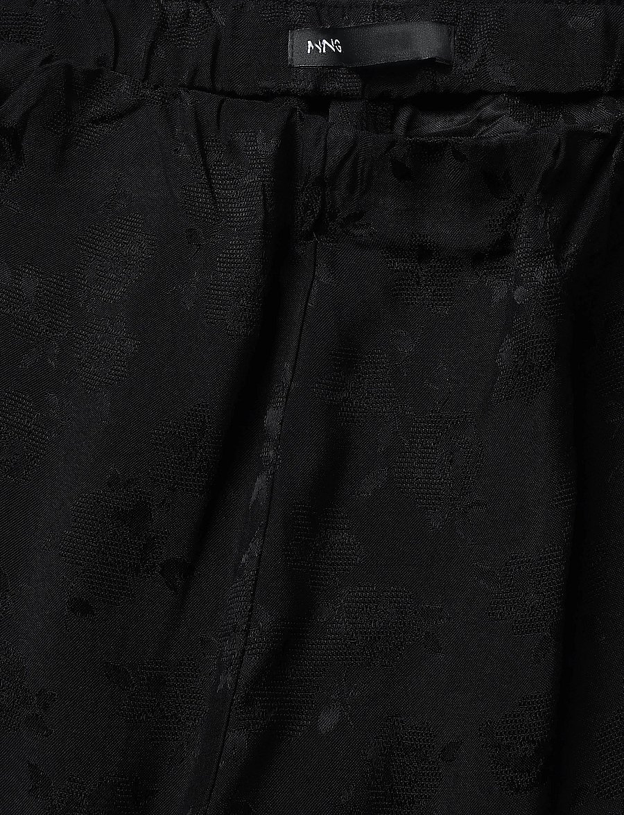 Mango - Straight-cut jacquard trousers - raka byxor - charcoal - 4