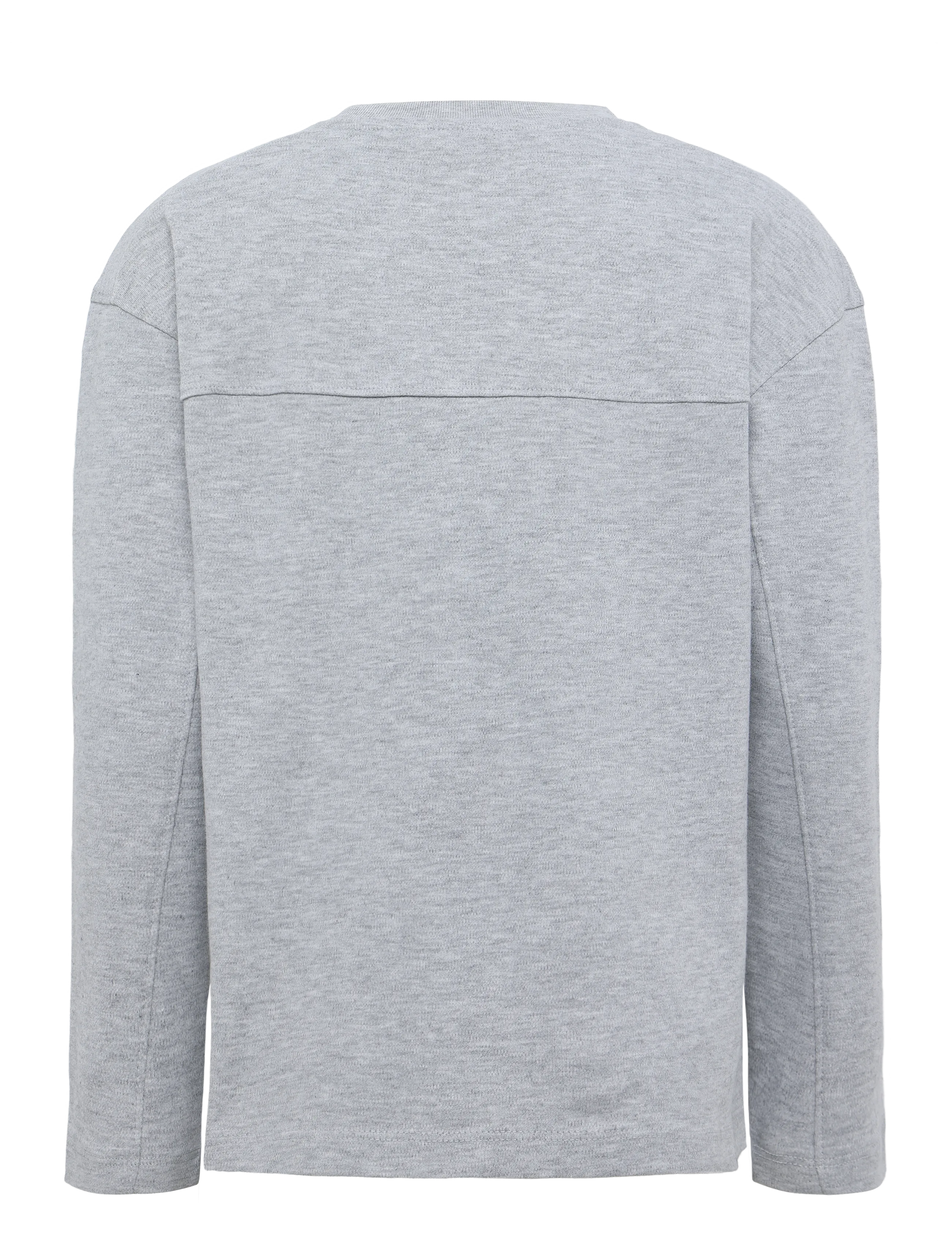 Mango - Cotton T-shirt with seams - grey - 1