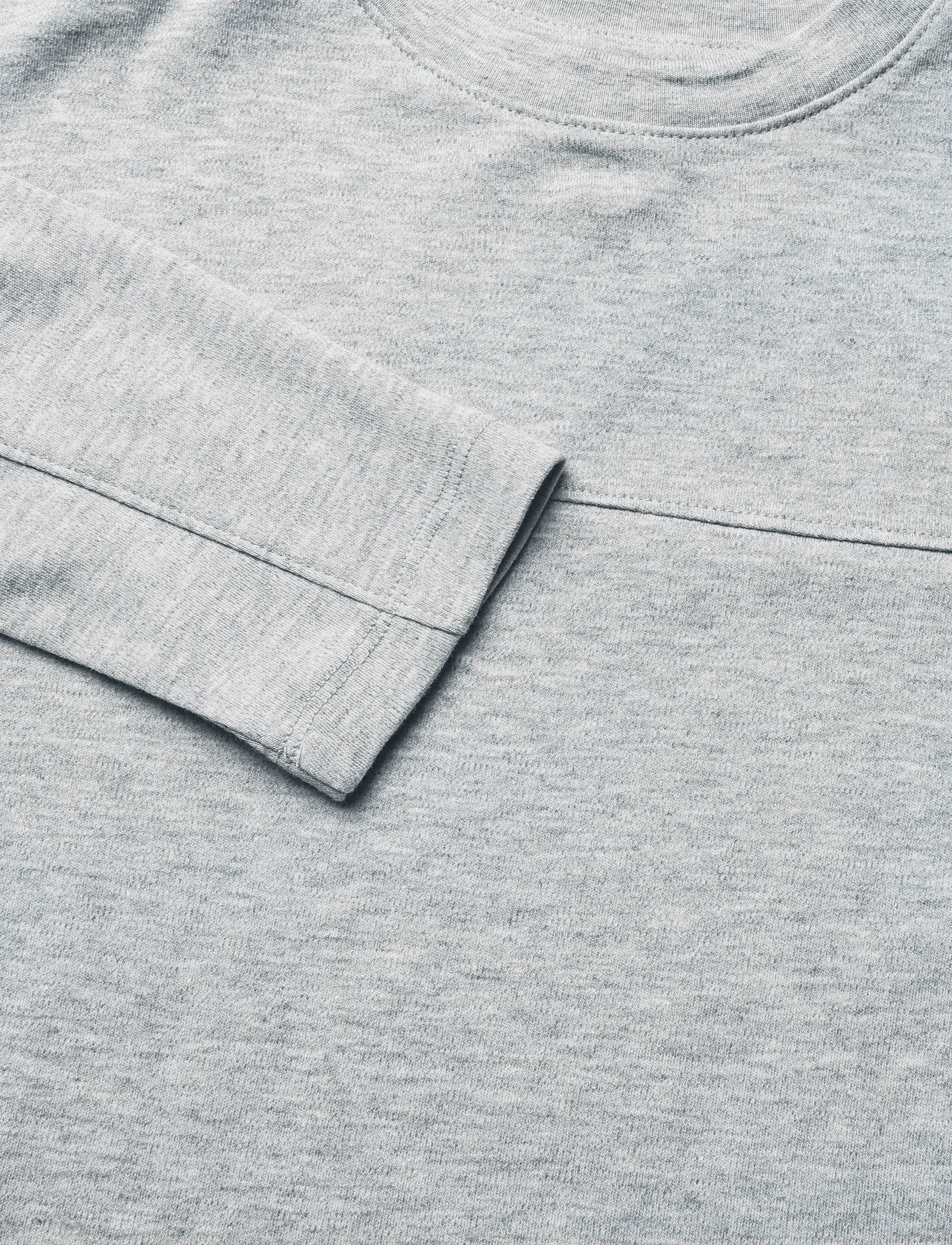 Mango - Cotton T-shirt with seams - grey - 2