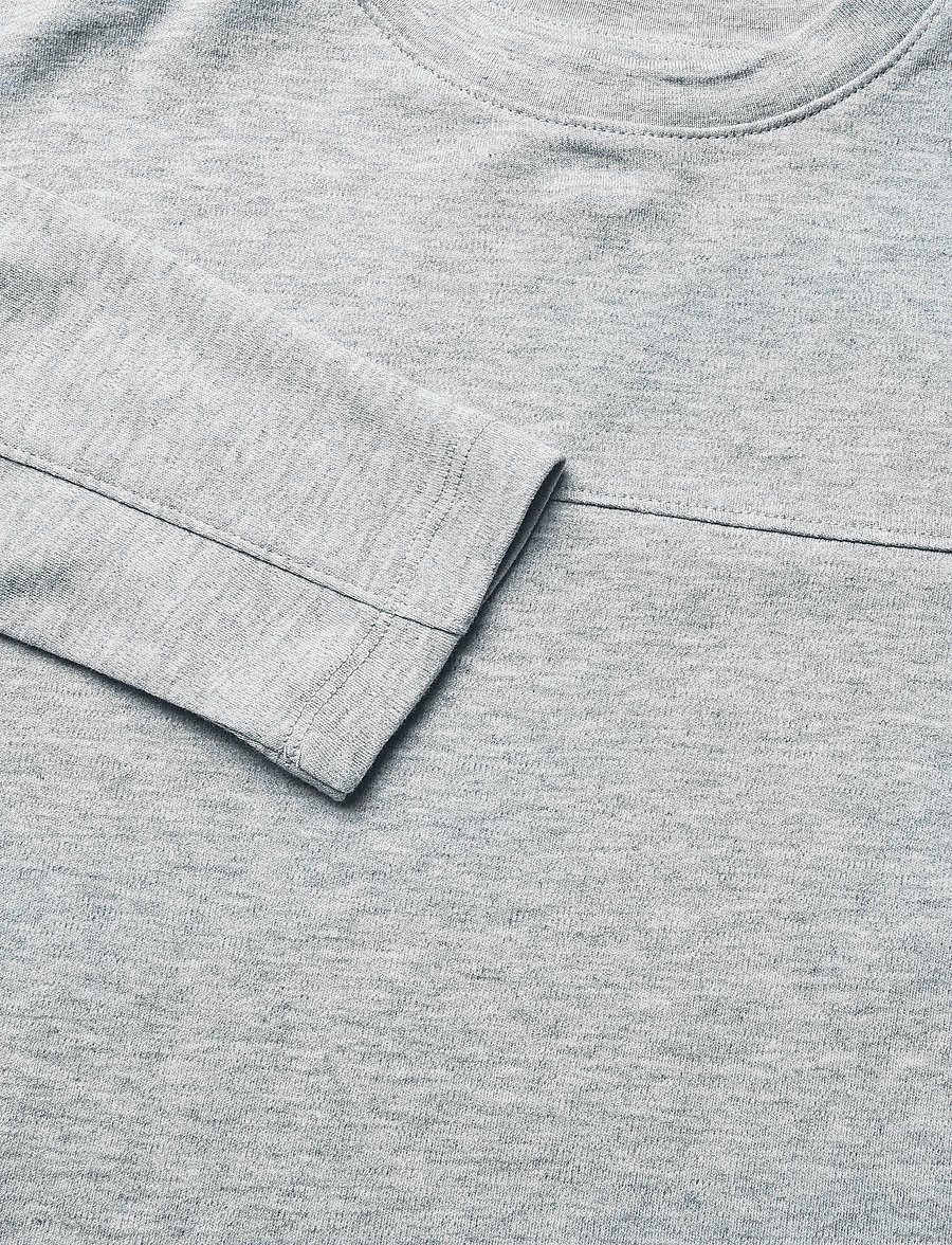 Mango - Cotton T-shirt with seams - långärmade t-shirts - grey - 2