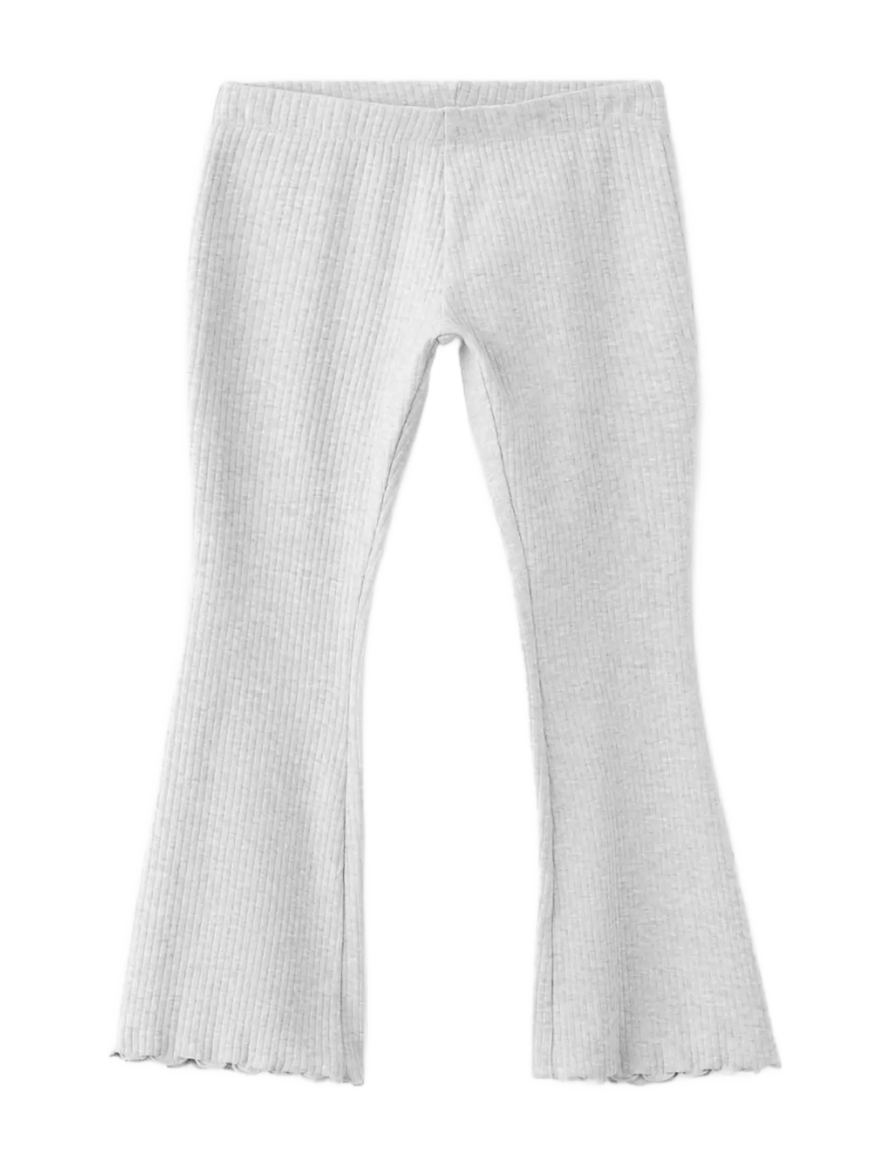 Mango Ribbed cotton leggings - Leggings - LT PASTEL GREY / grey