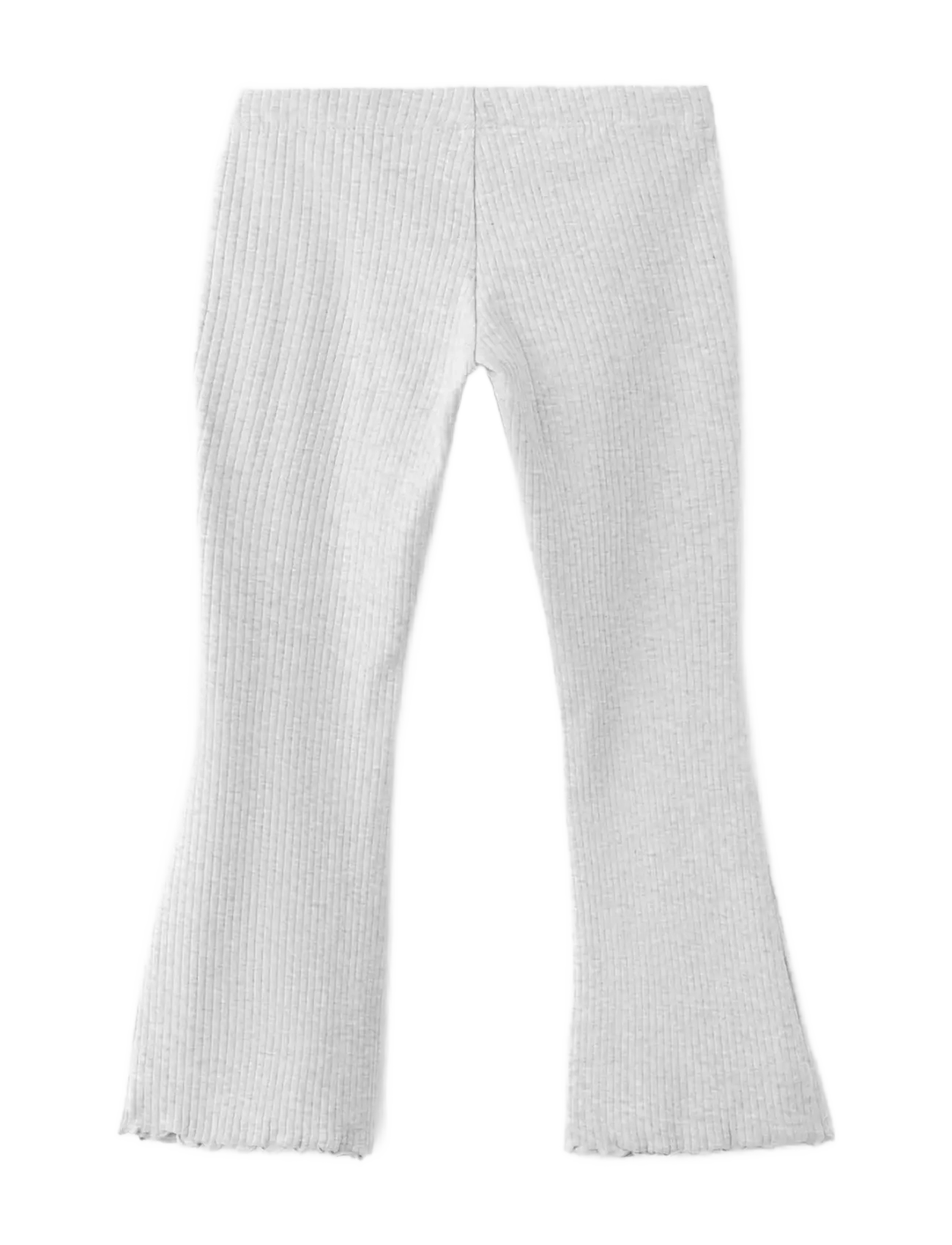Mango - Ribbed cotton leggings - leggings - lt pastel grey - 1