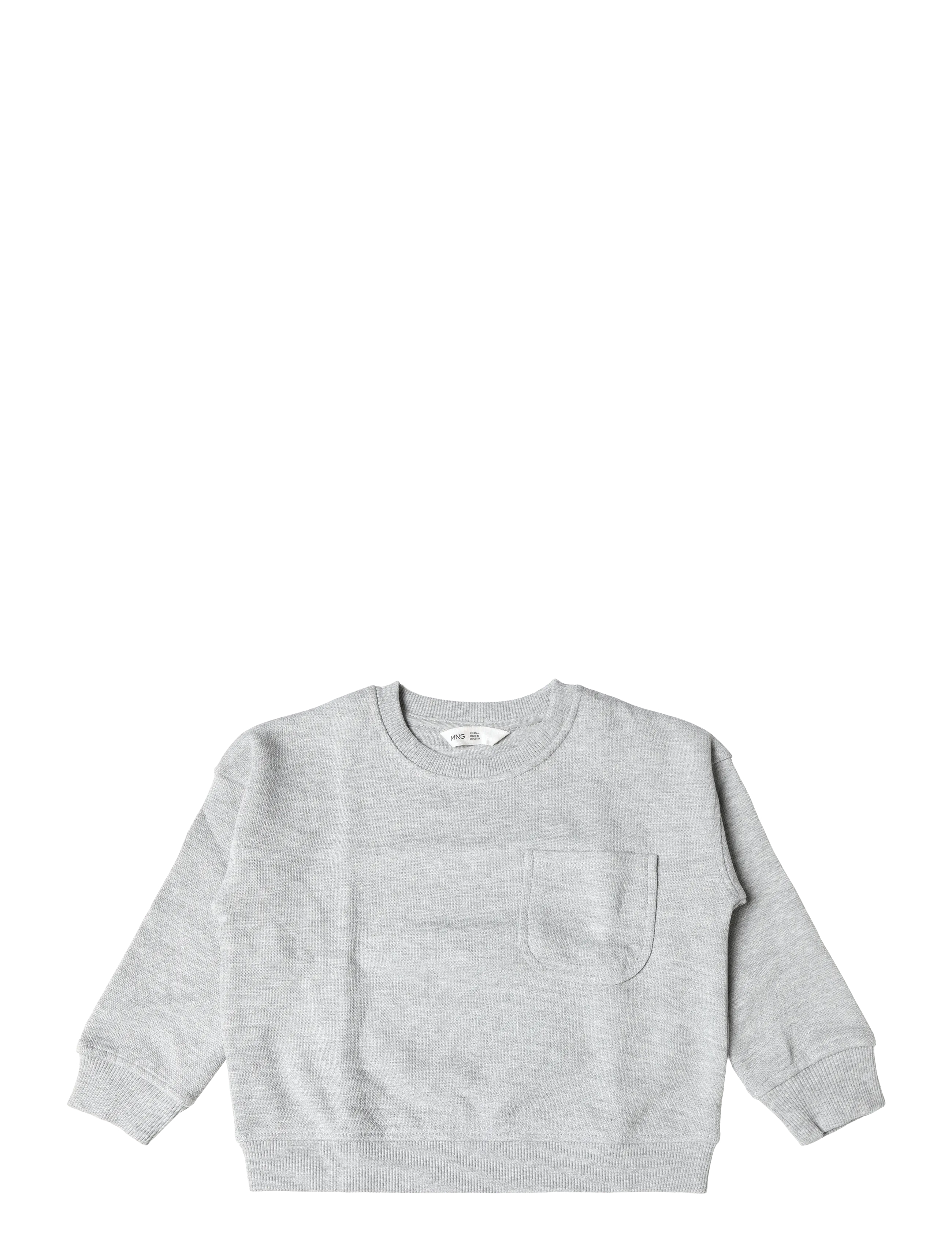 Mango Oversized sweatshirt with pocket - Tøj - LT PASTEL GREY / grey