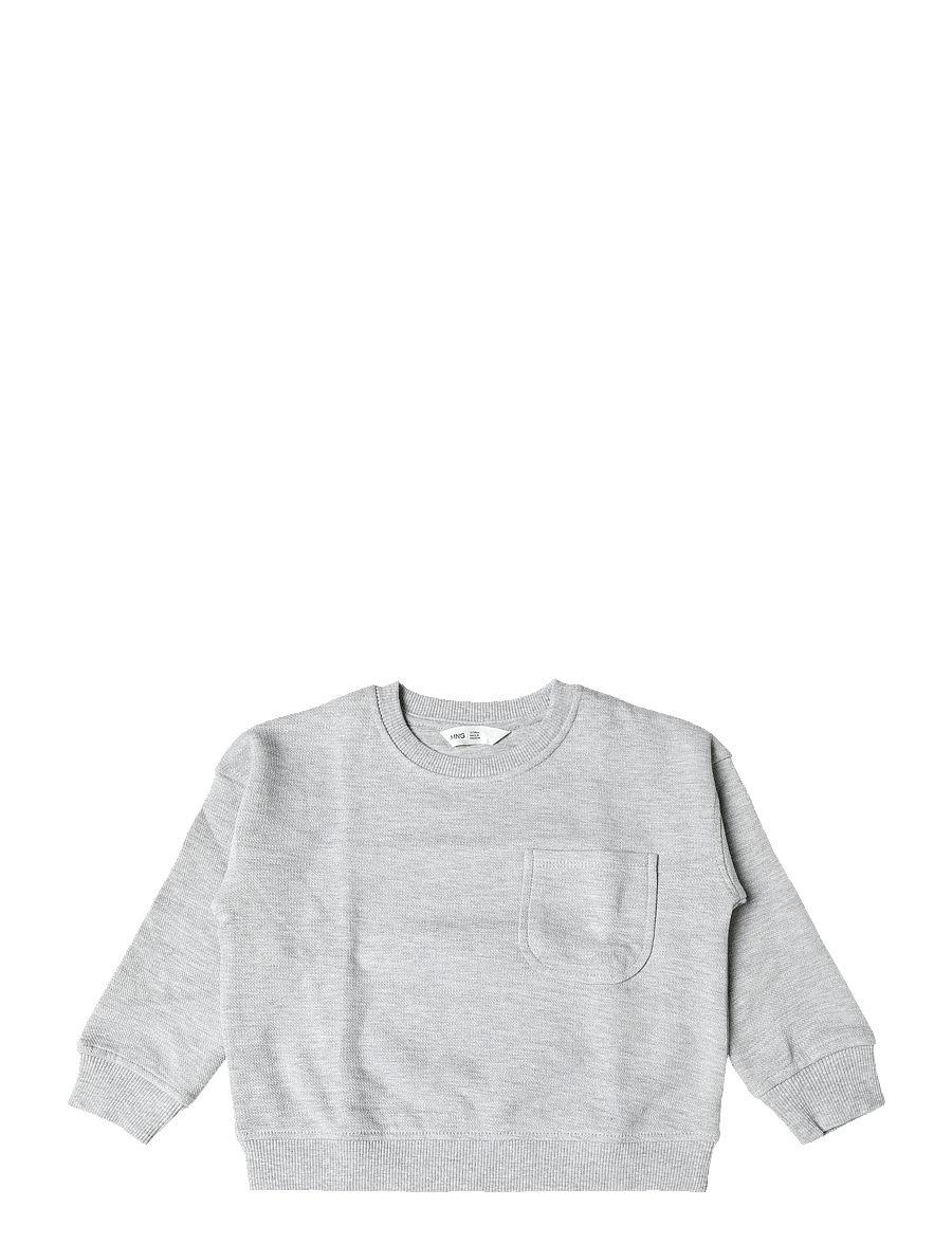 Mango - Oversized sweatshirt with pocket - sweatshirts - lt pastel grey - 0