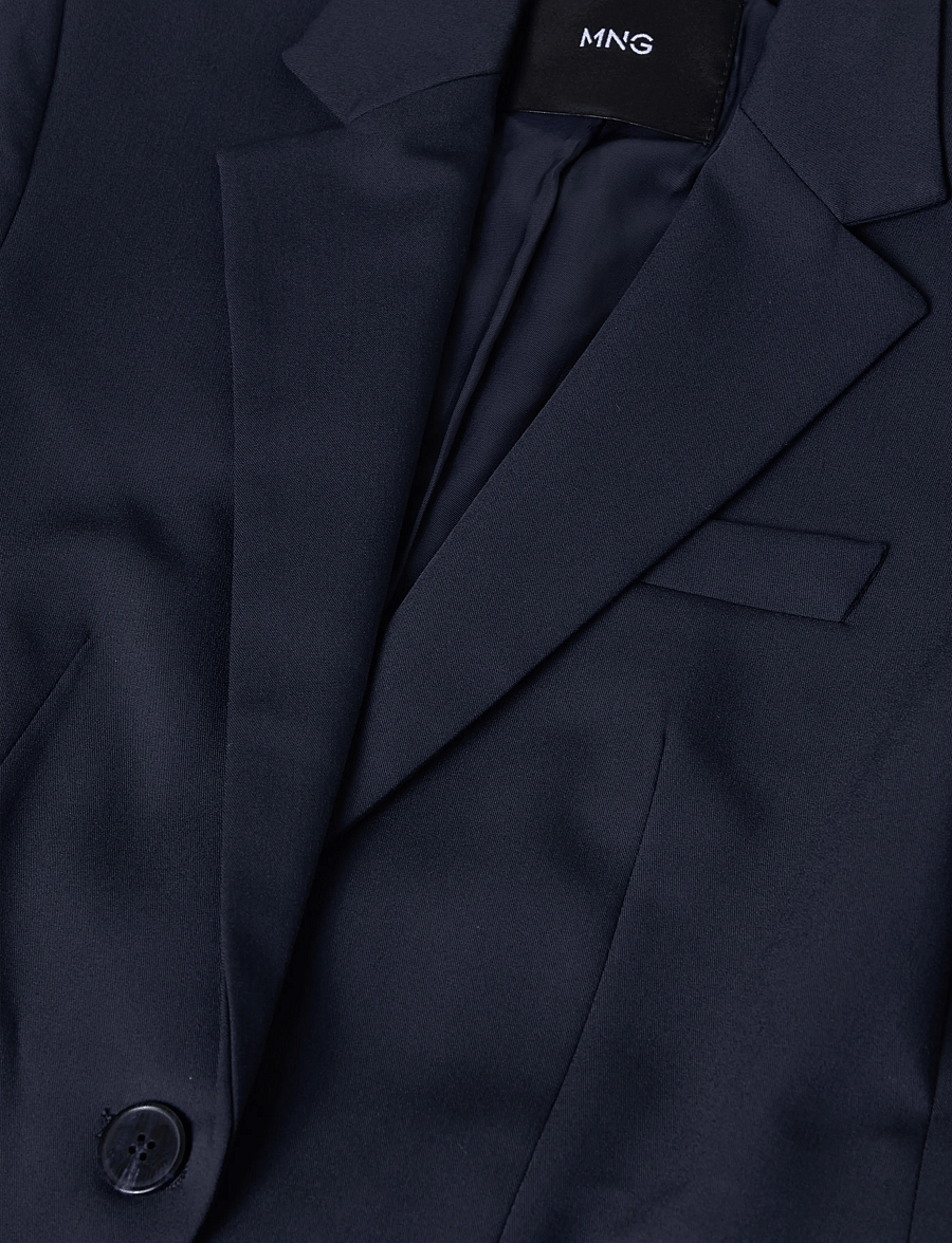 Mango - Fitted suit blazer - enkeltradede blazere - navy - 2