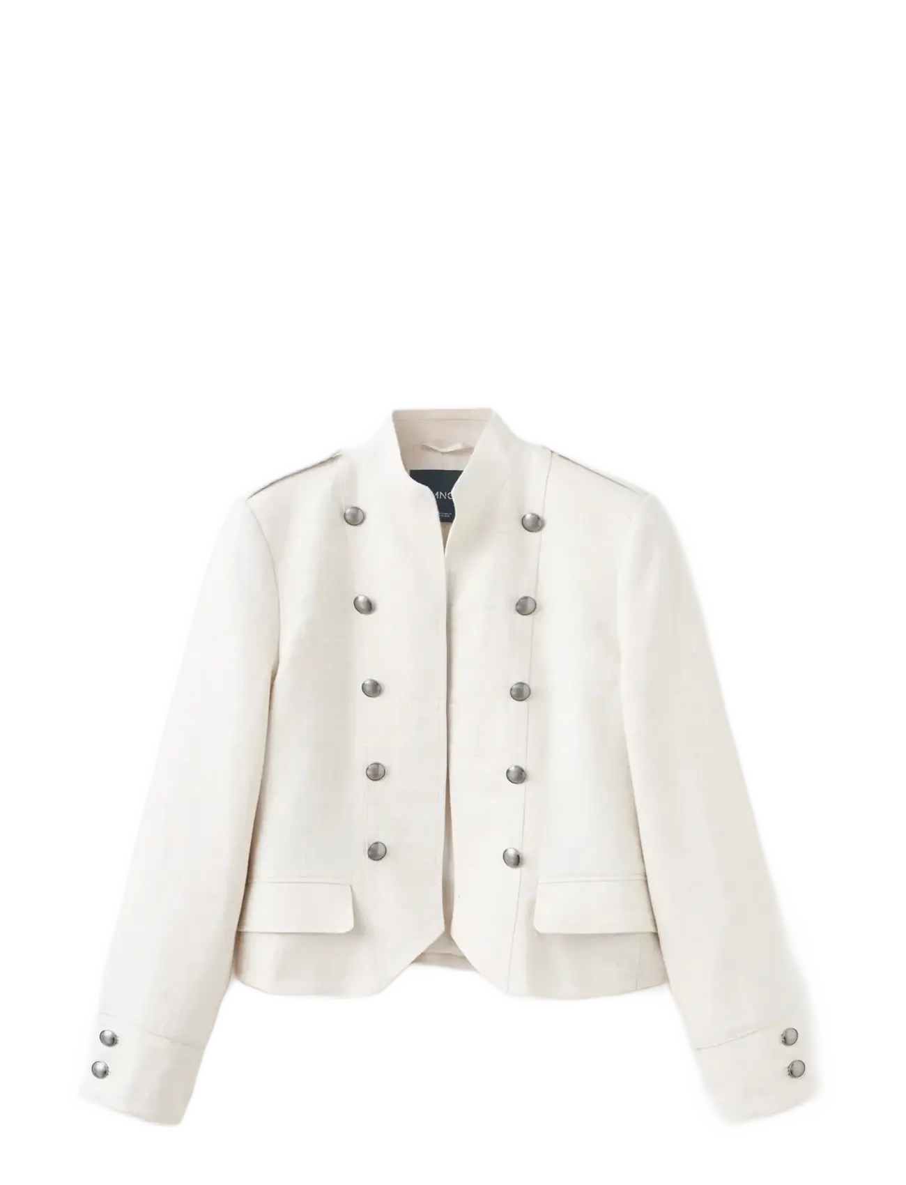 Mango 100% linen jacket with buttons - Kavajer - LIGHT BEIGE / beige