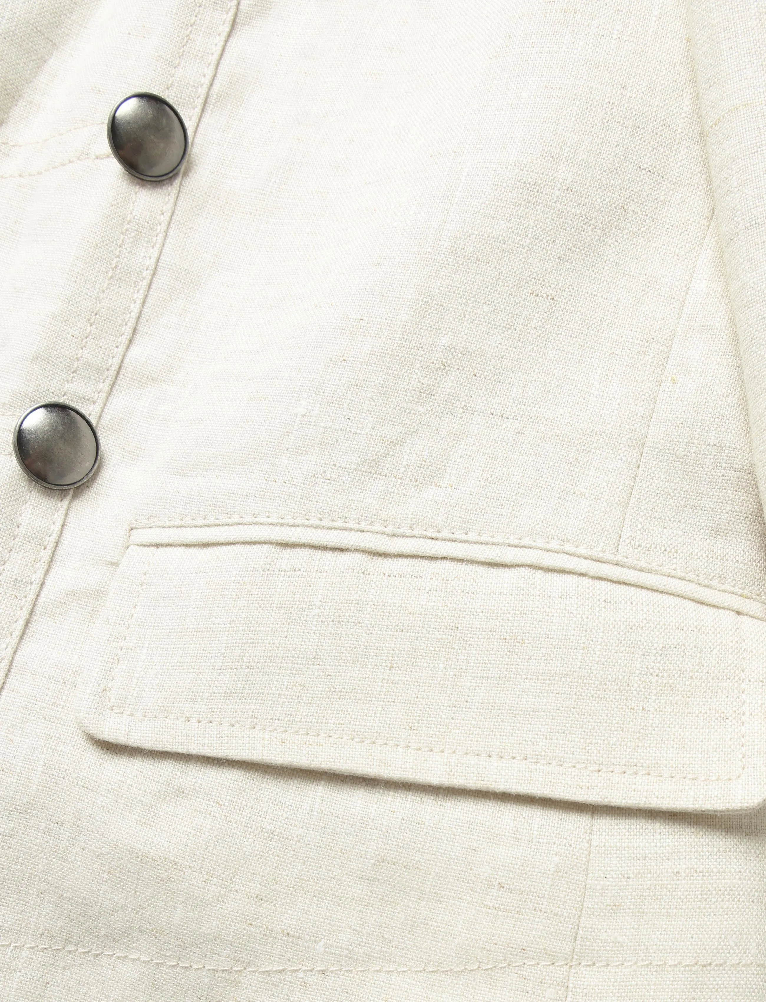 Mango - 100% linen jacket with buttons - korta kavajer - light beige - 5