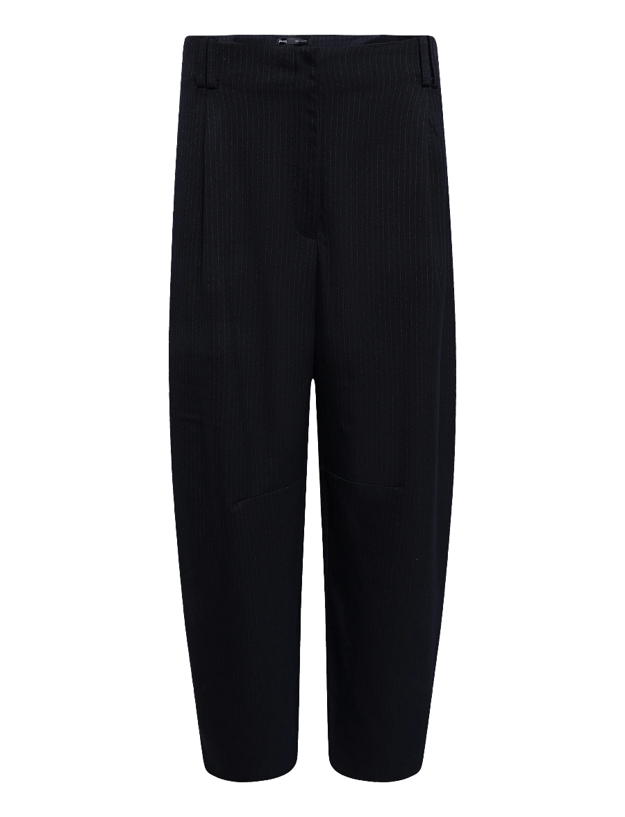 Mango - High-waisted balloon trousers - barrelbyxor - navy - 0
